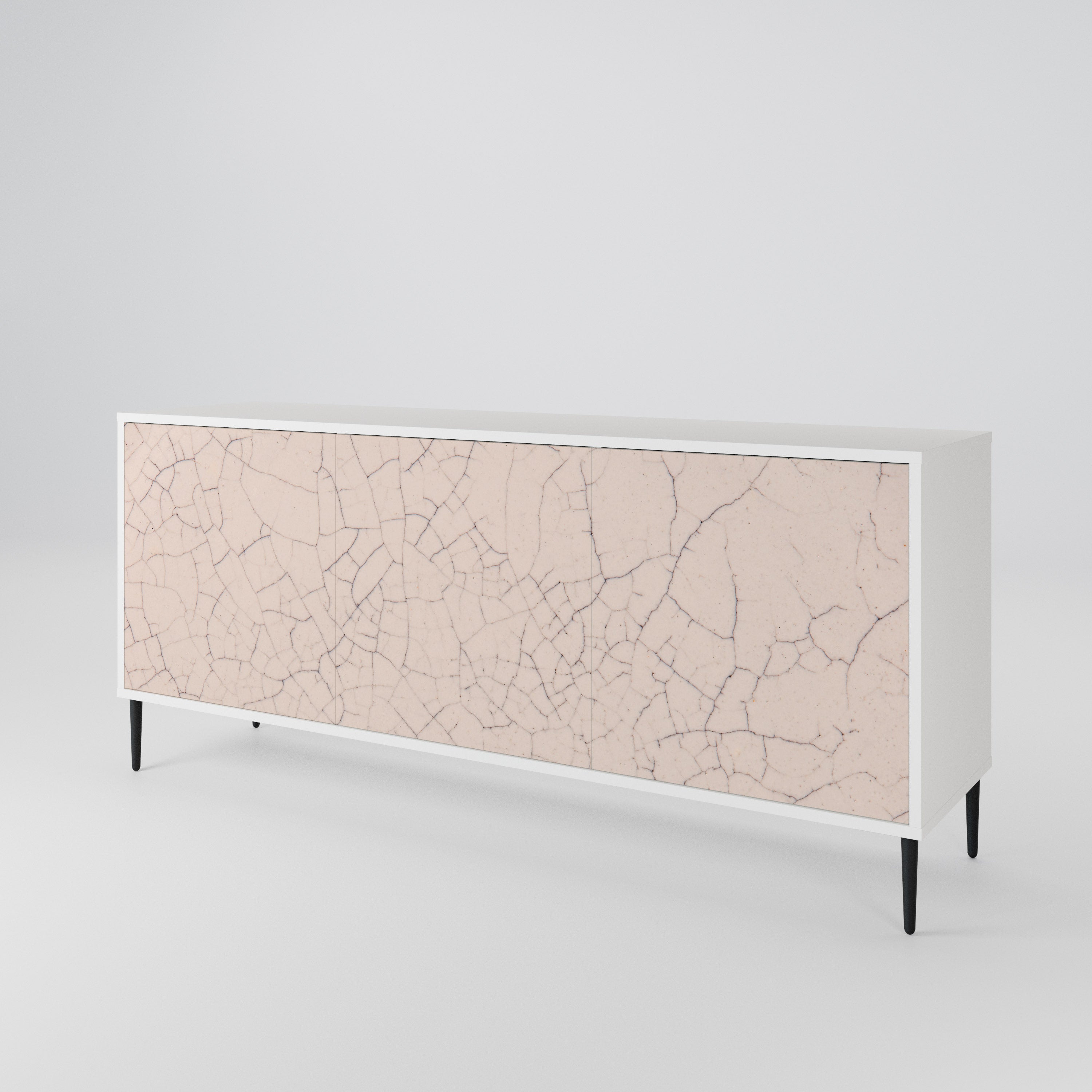 CERAMIC TEXTURE Komoda 3-drzwiowa korpus Biały