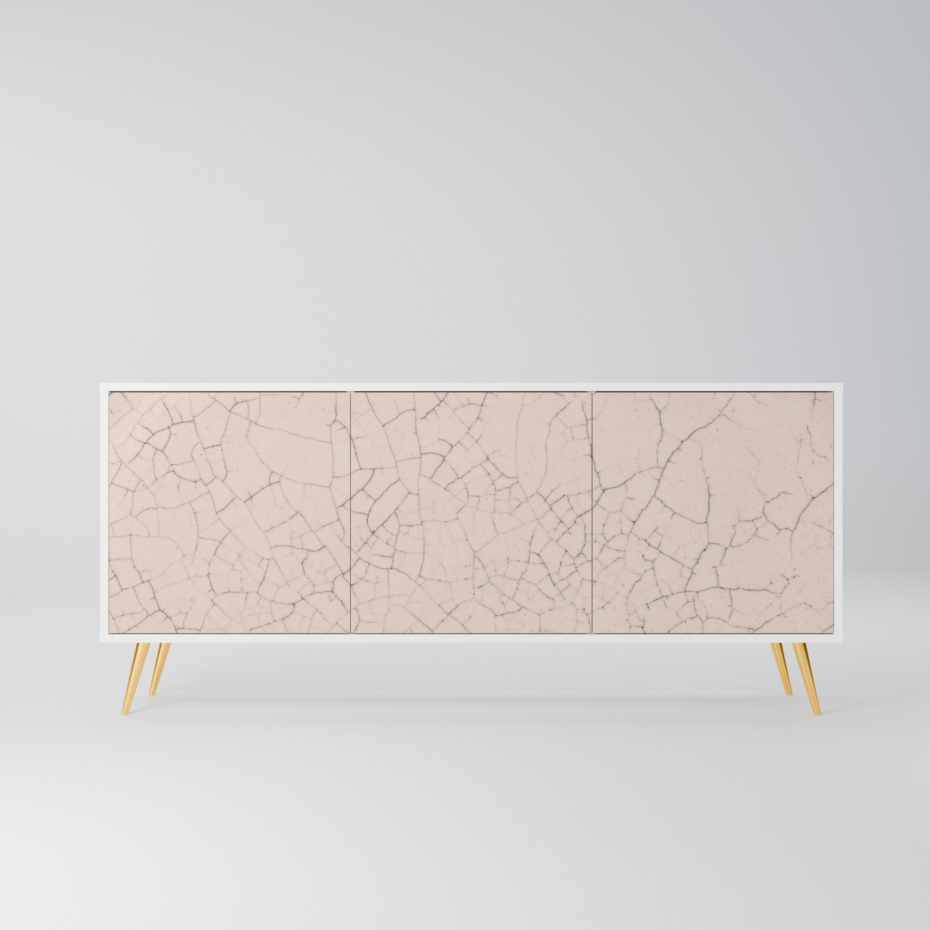 CERAMIC TEXTURE Komoda 3-drzwiowa korpus Biały