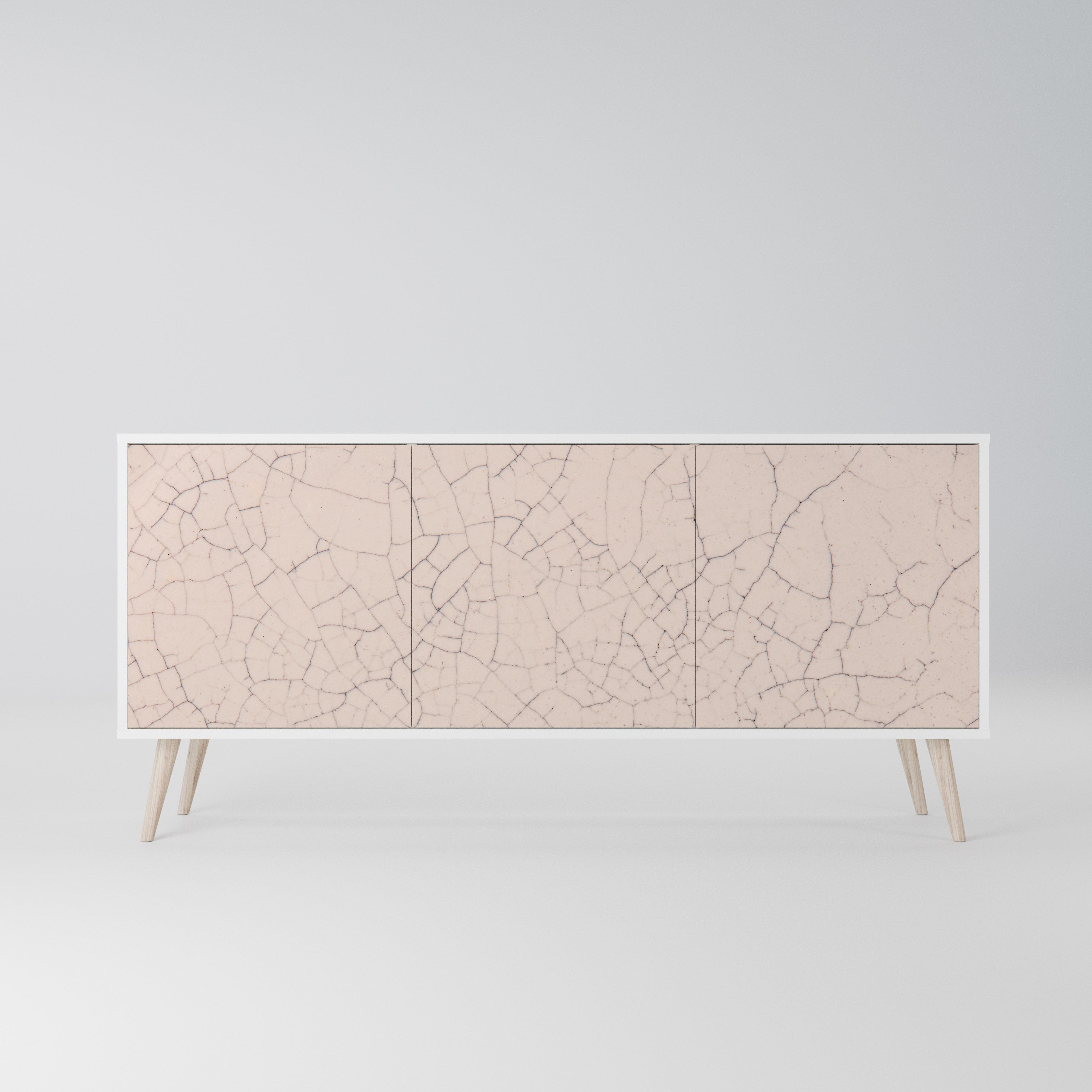 CERAMIC TEXTURE Komoda 3-drzwiowa korpus Biały