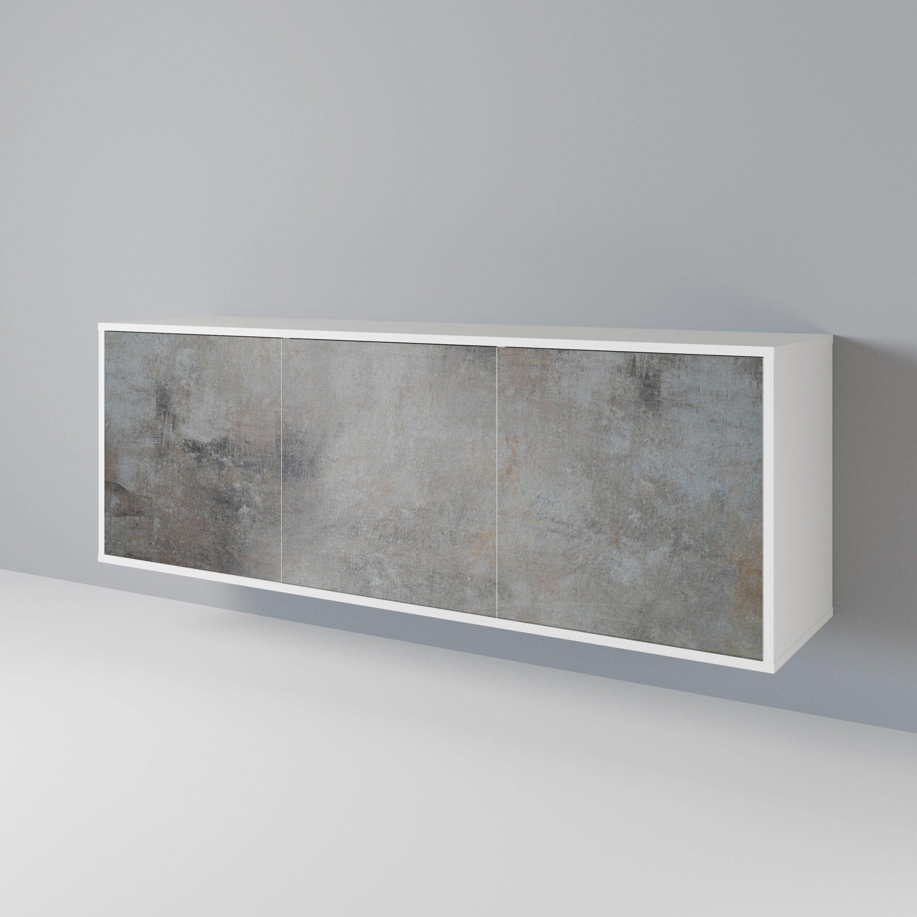 CONCRETE WALL Komoda 3-drzwiowa korpus Biały