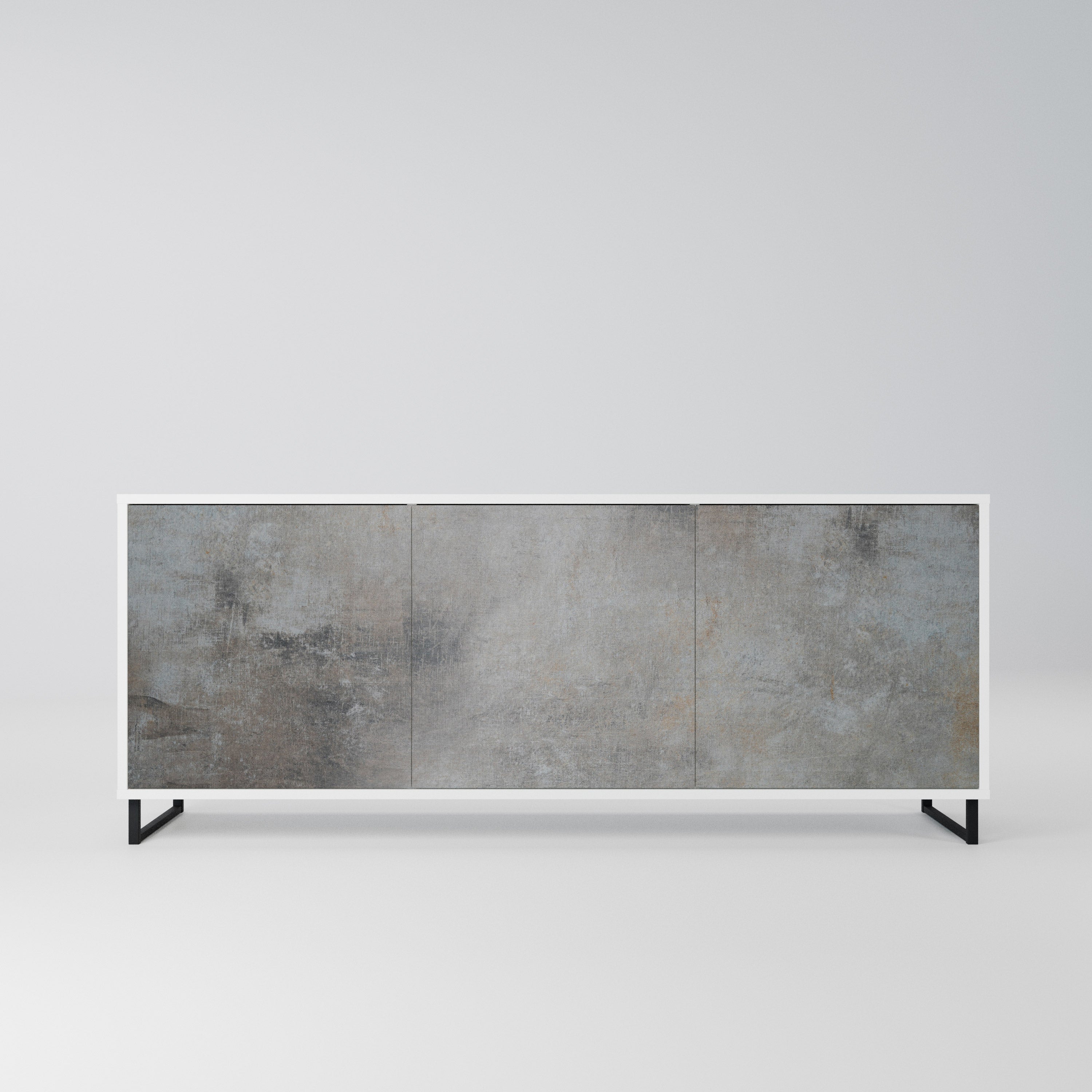 CONCRETE WALL Komoda 3-drzwiowa korpus Biały
