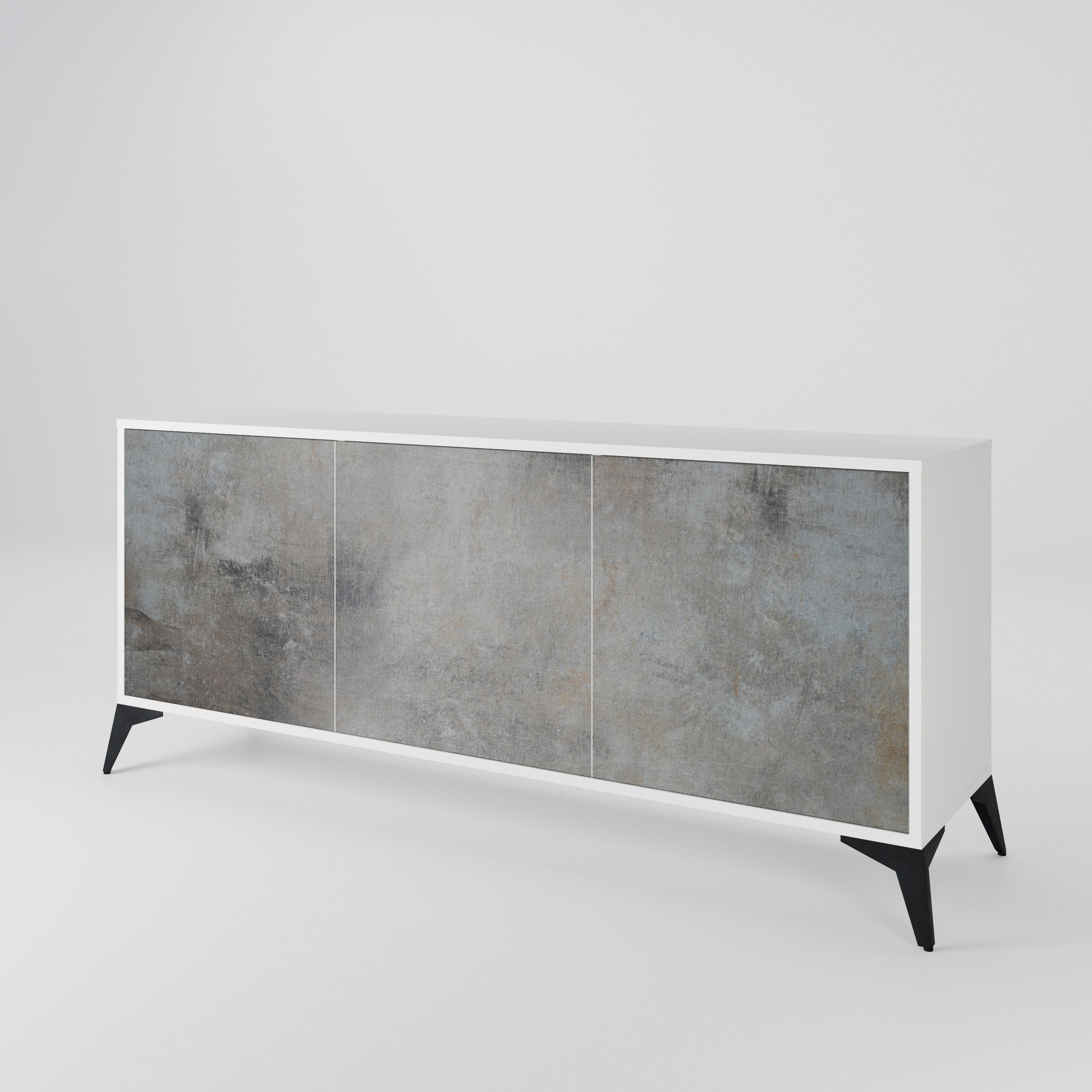 CONCRETE WALL Komoda 3-drzwiowa korpus Biały