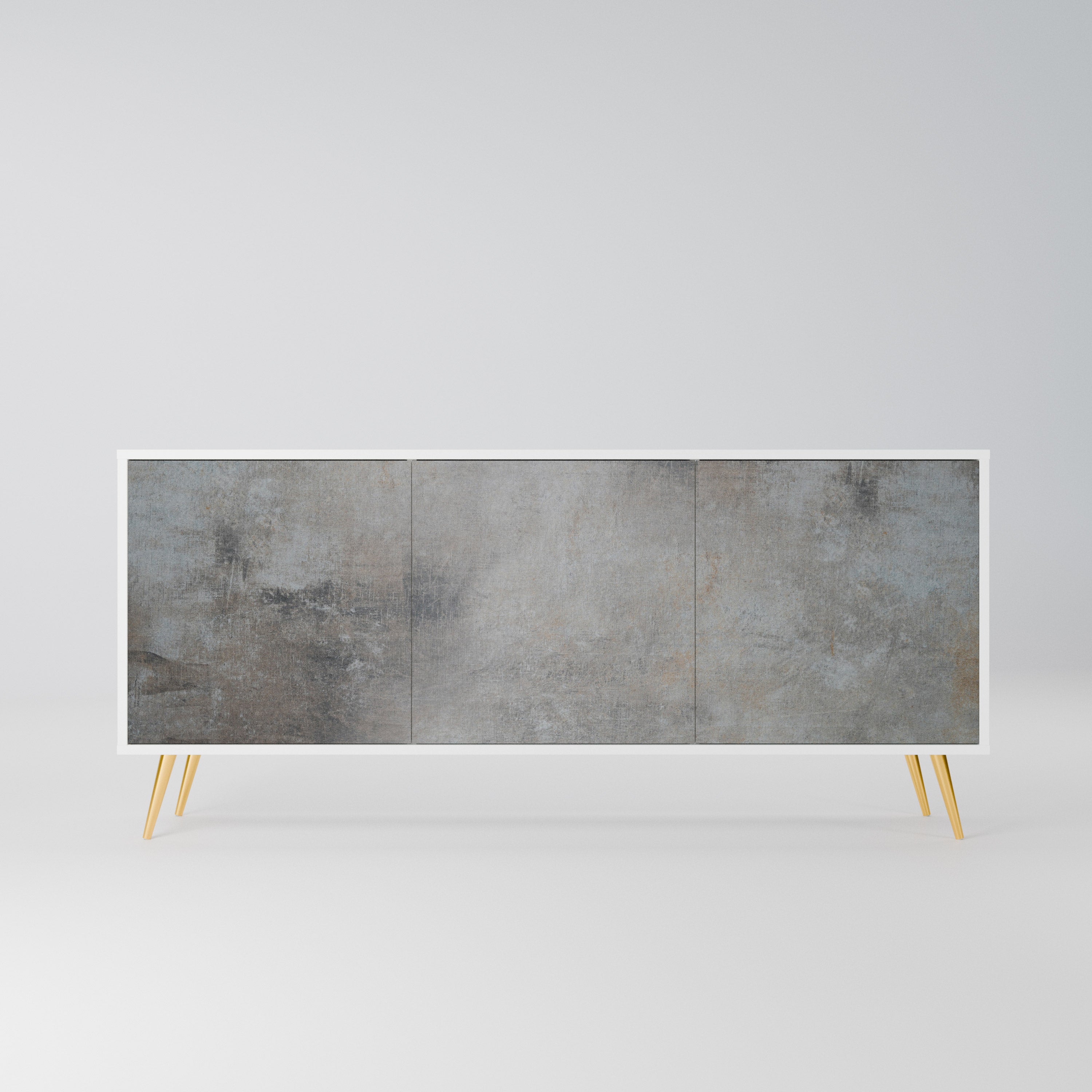 CONCRETE WALL Komoda 3-drzwiowa korpus Biały