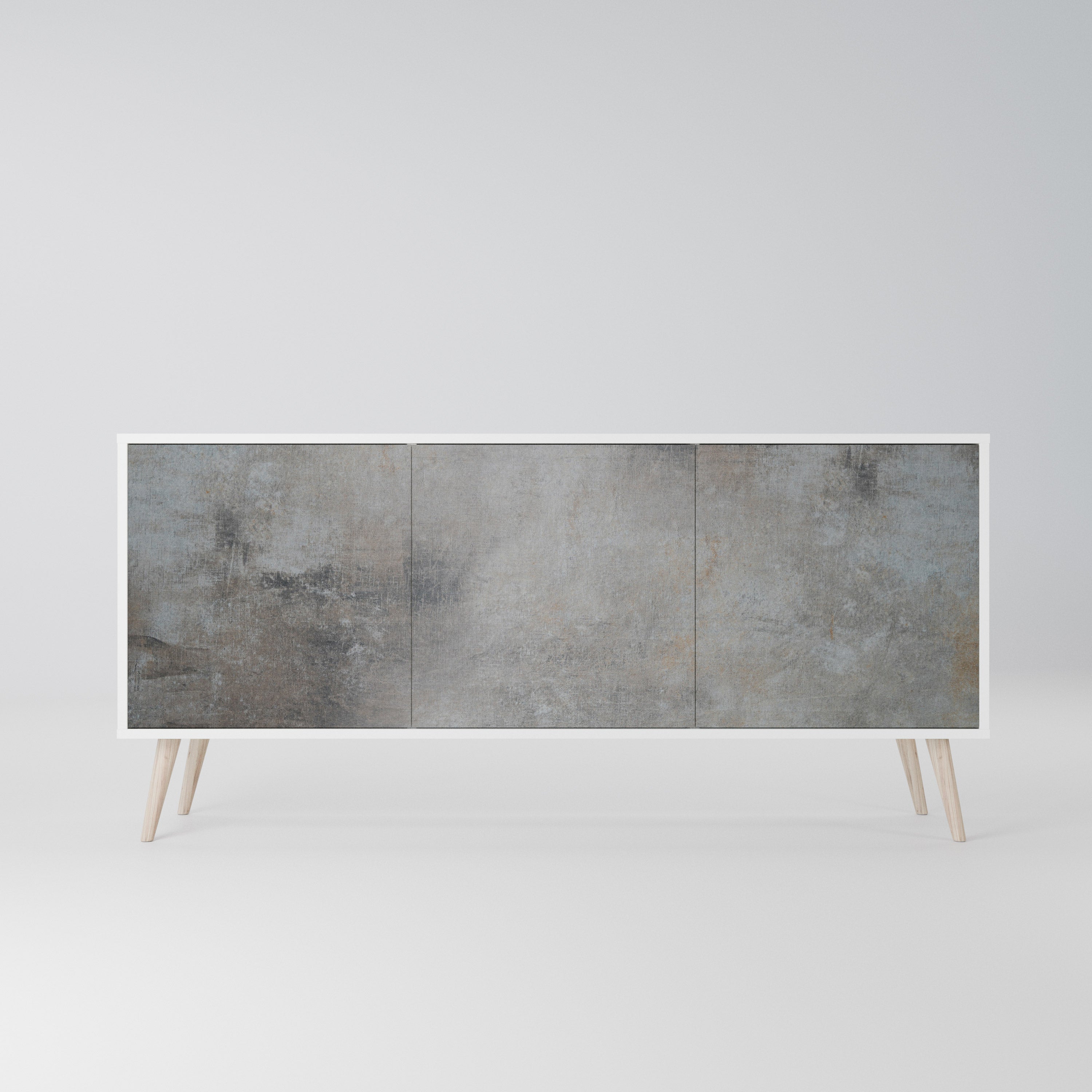 CONCRETE WALL Komoda 3-drzwiowa korpus Biały