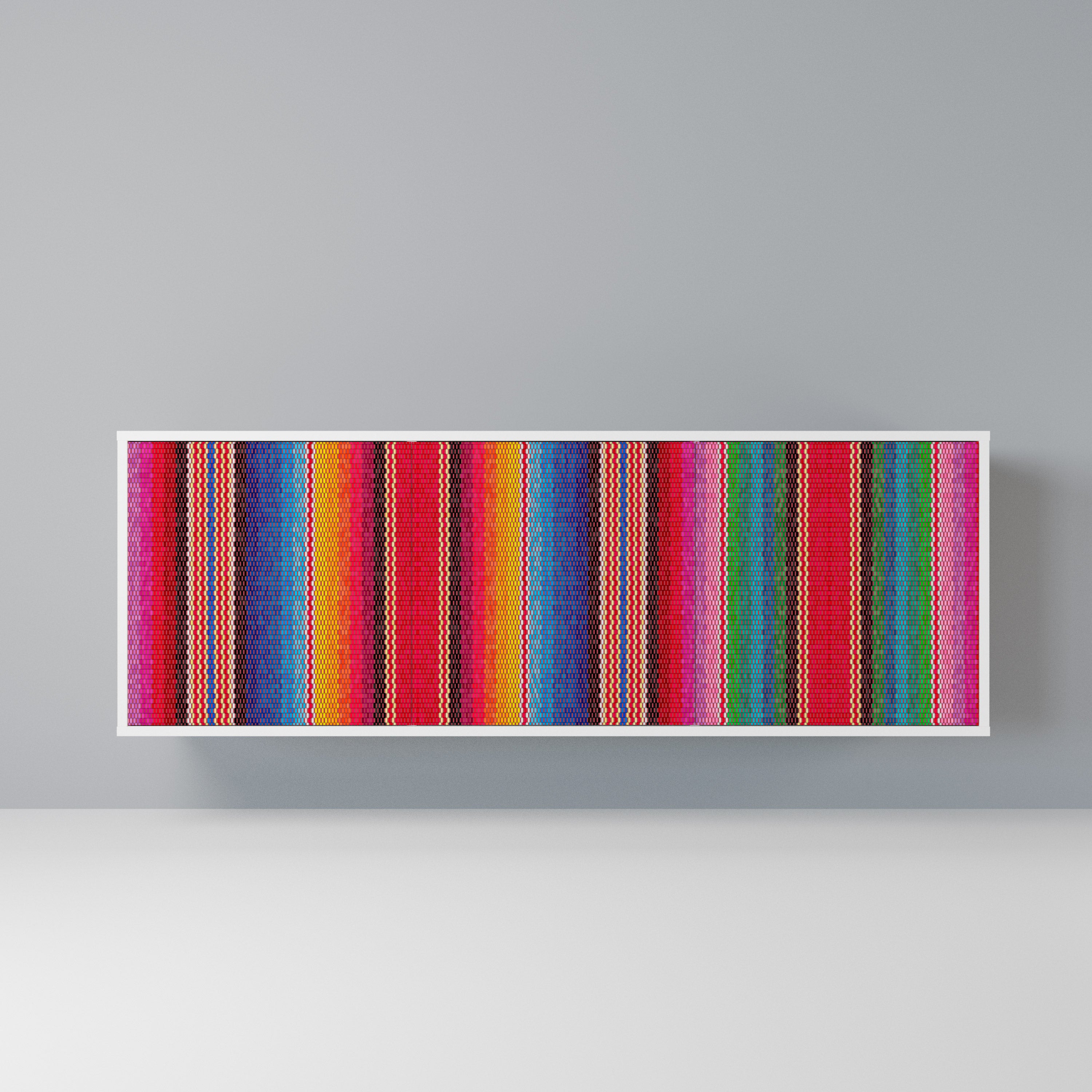 ETHNIC MEXICAN Komoda 3-drzwiowa korpus Biały
