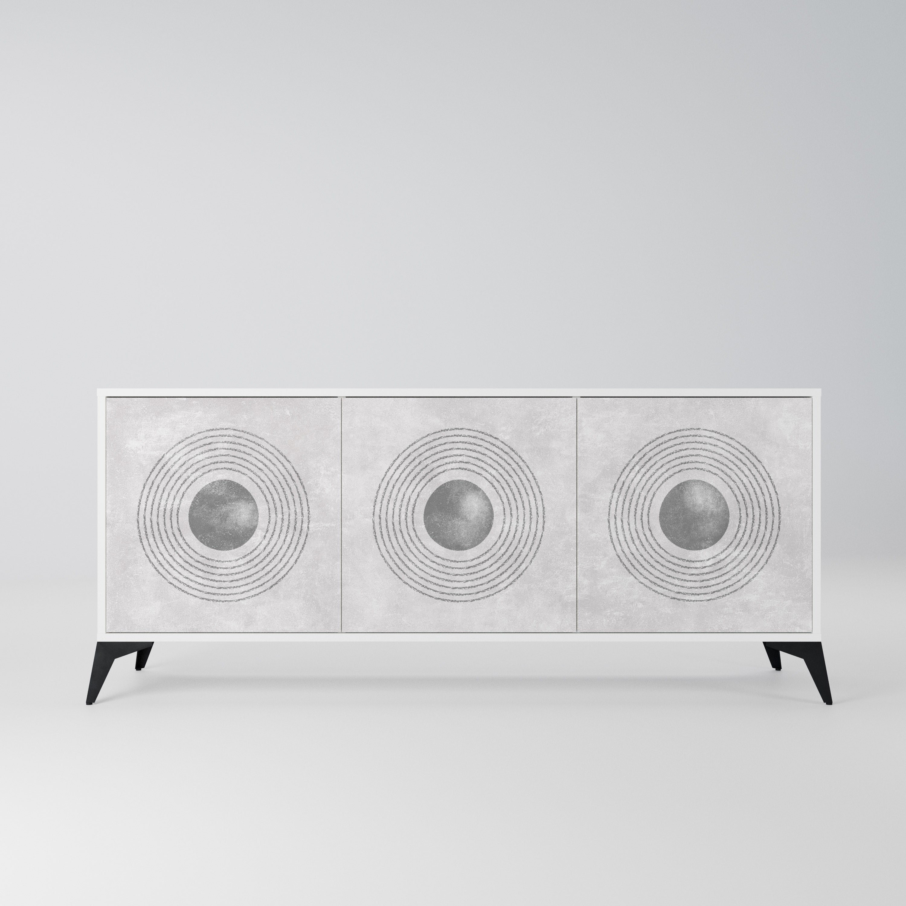 SOLID CIRCLES Komoda 3-drzwiowa korpus Biały