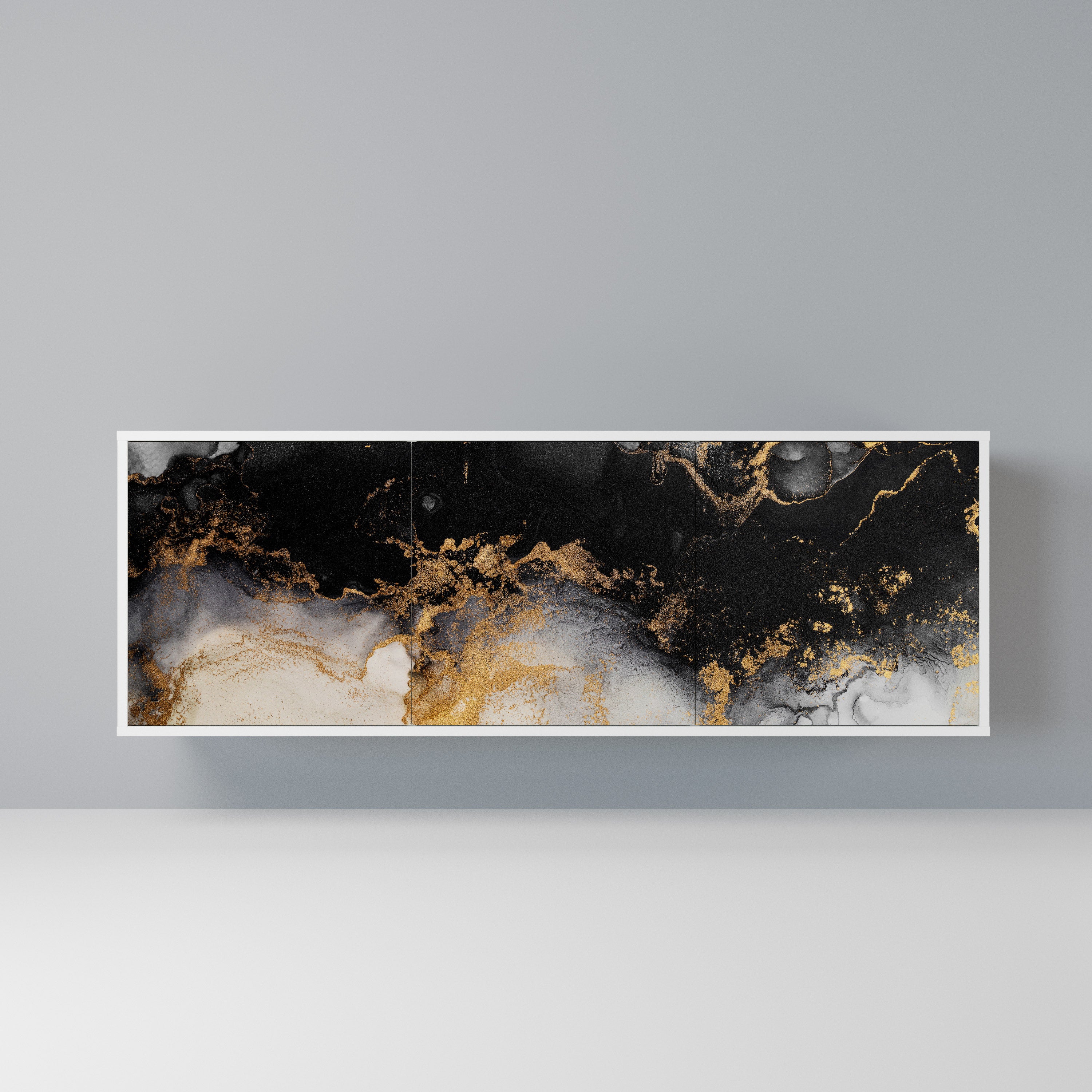 MARBLE OF TOMMORROW Komoda 3-drzwiowa korpus Biały