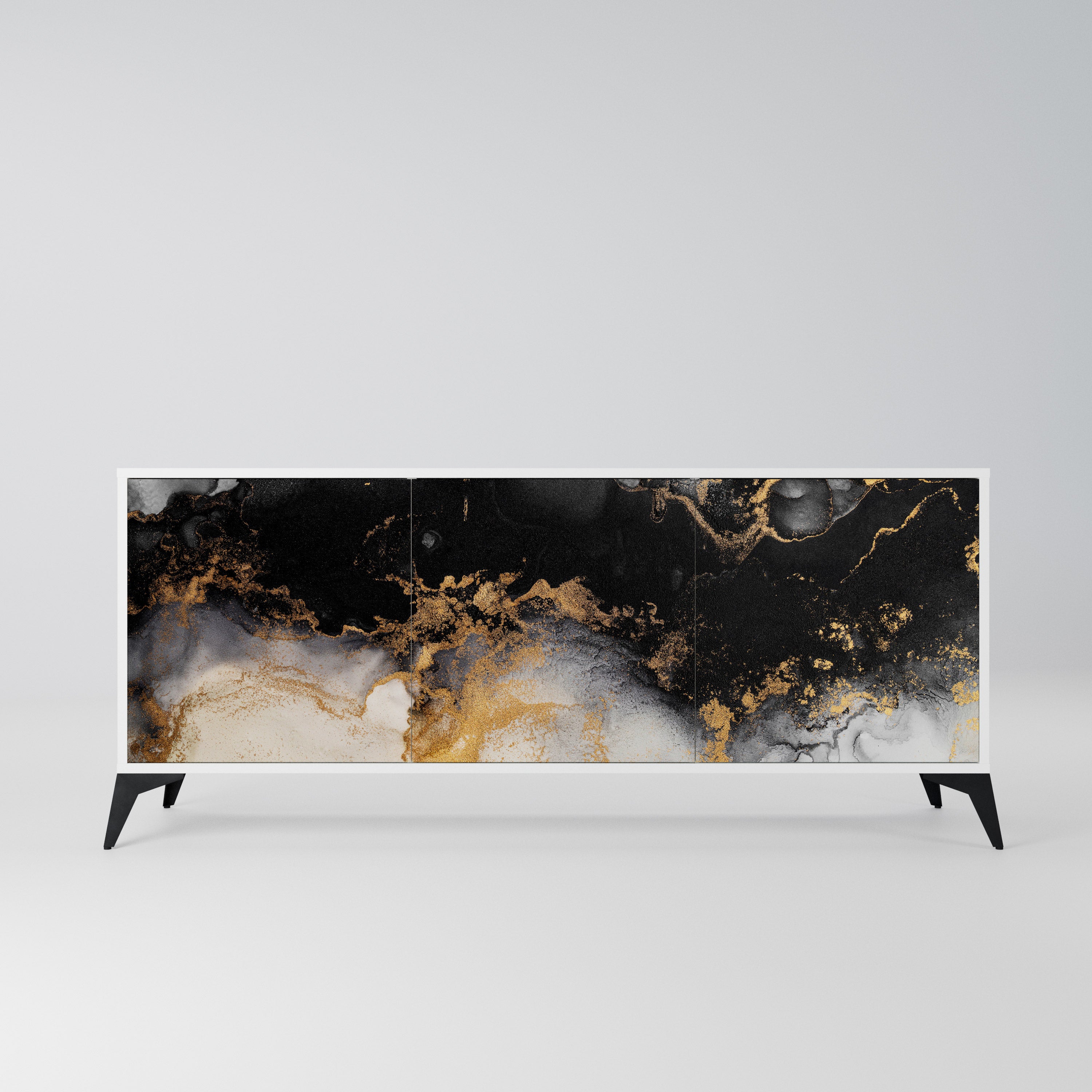 MARBLE OF TOMMORROW Komoda 3-drzwiowa korpus Biały