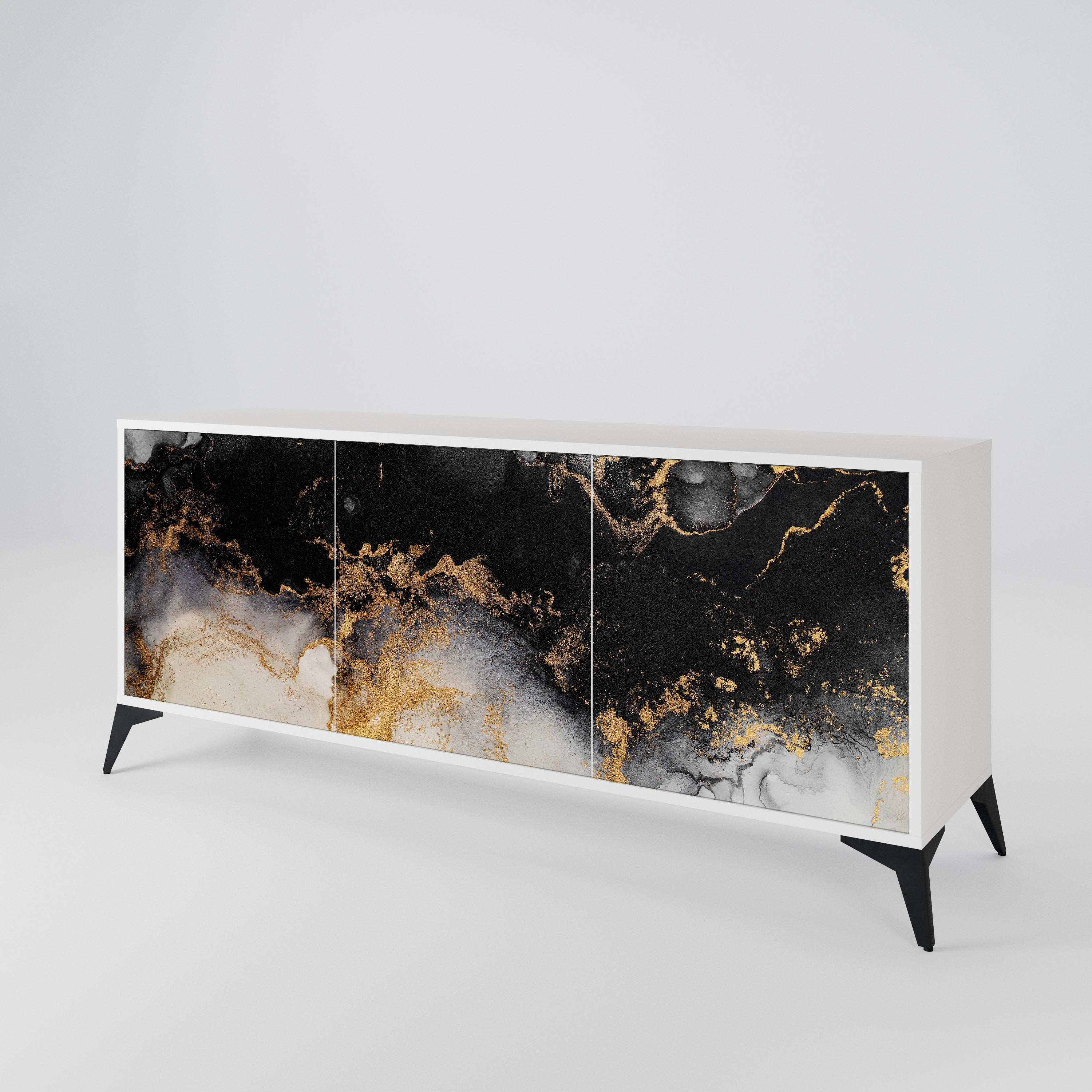 MARBLE OF TOMMORROW Komoda 3-drzwiowa korpus Biały