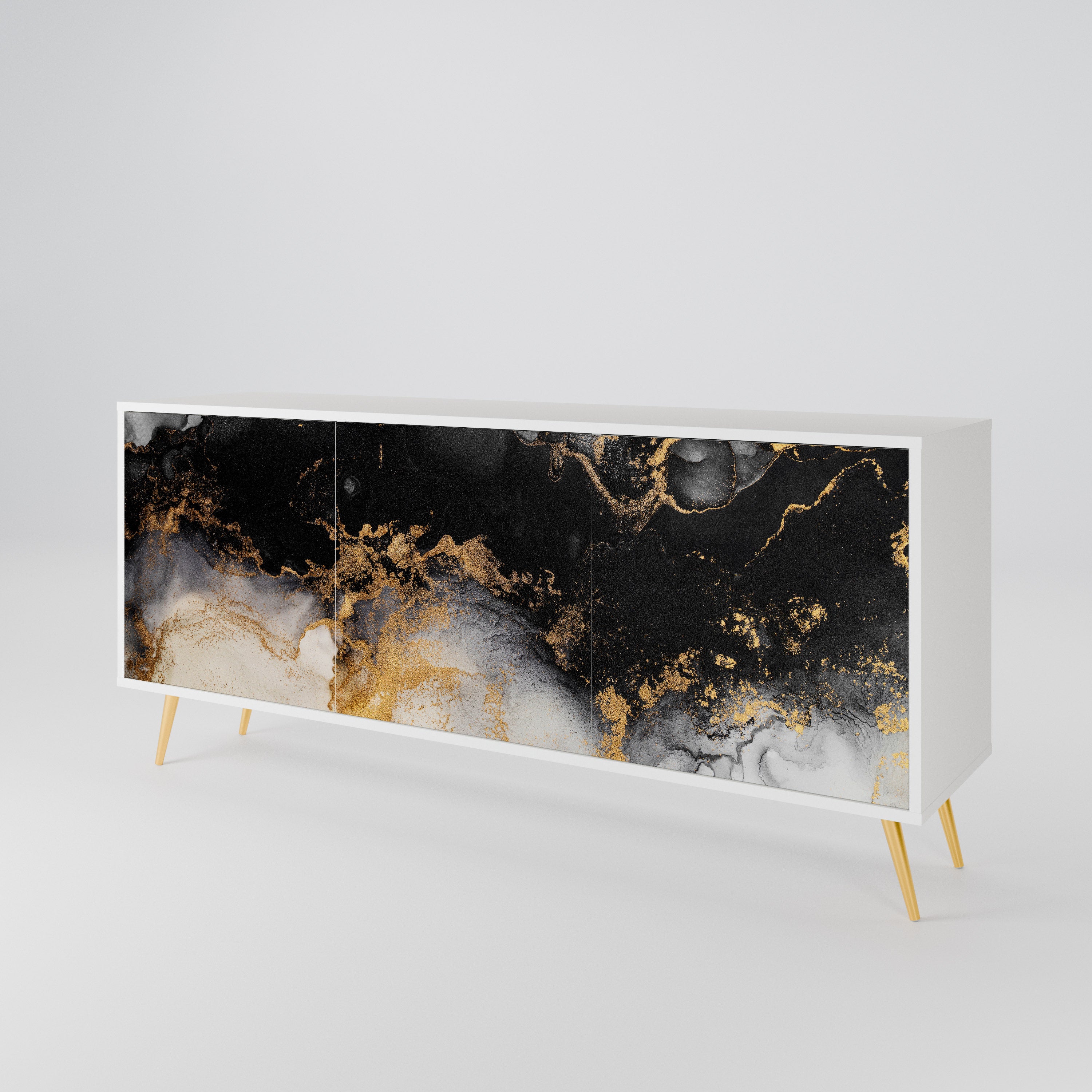 MARBLE OF TOMMORROW Komoda 3-drzwiowa korpus Biały