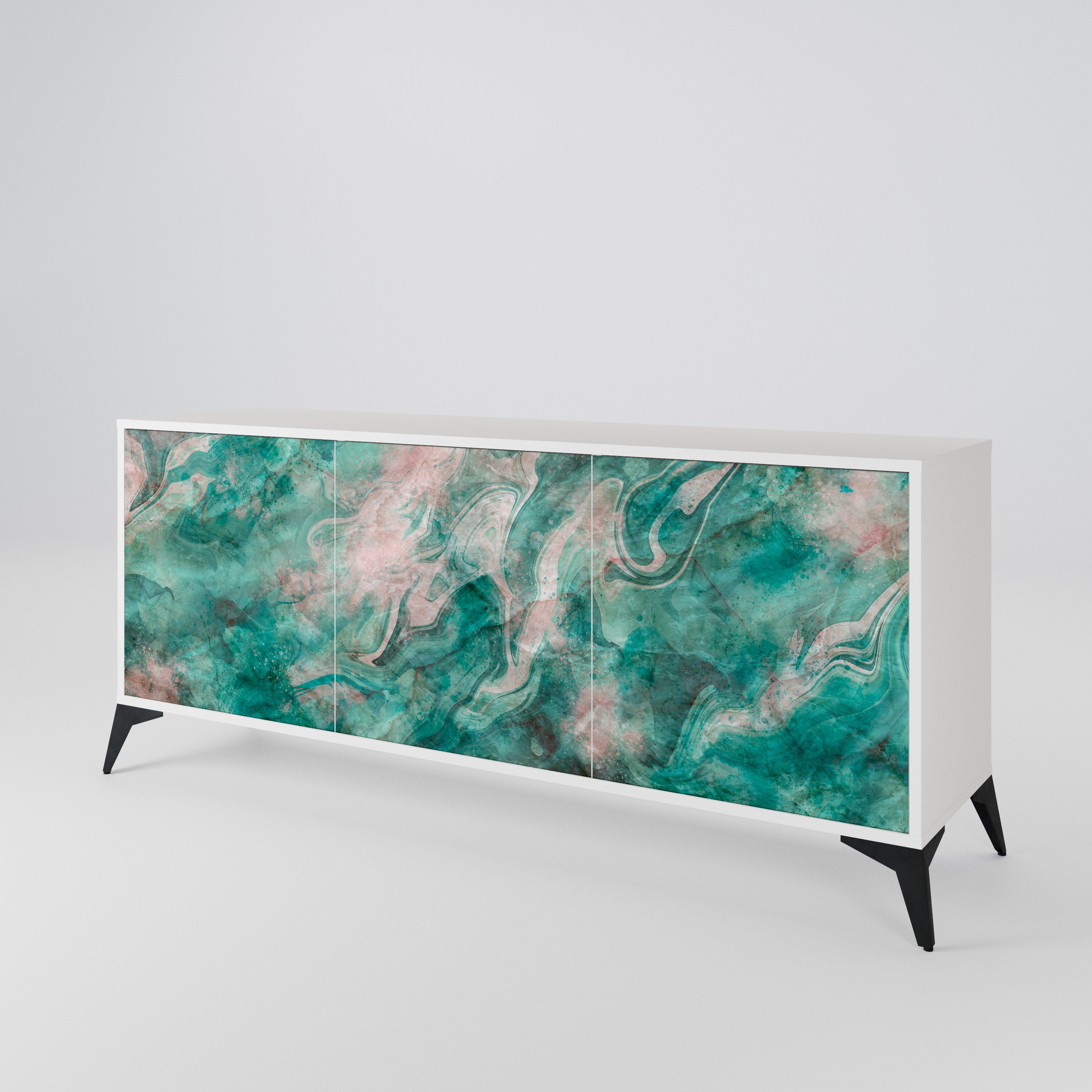 ABSTRACT ALCHEMY Komoda 3-drzwiowa korpus Biały