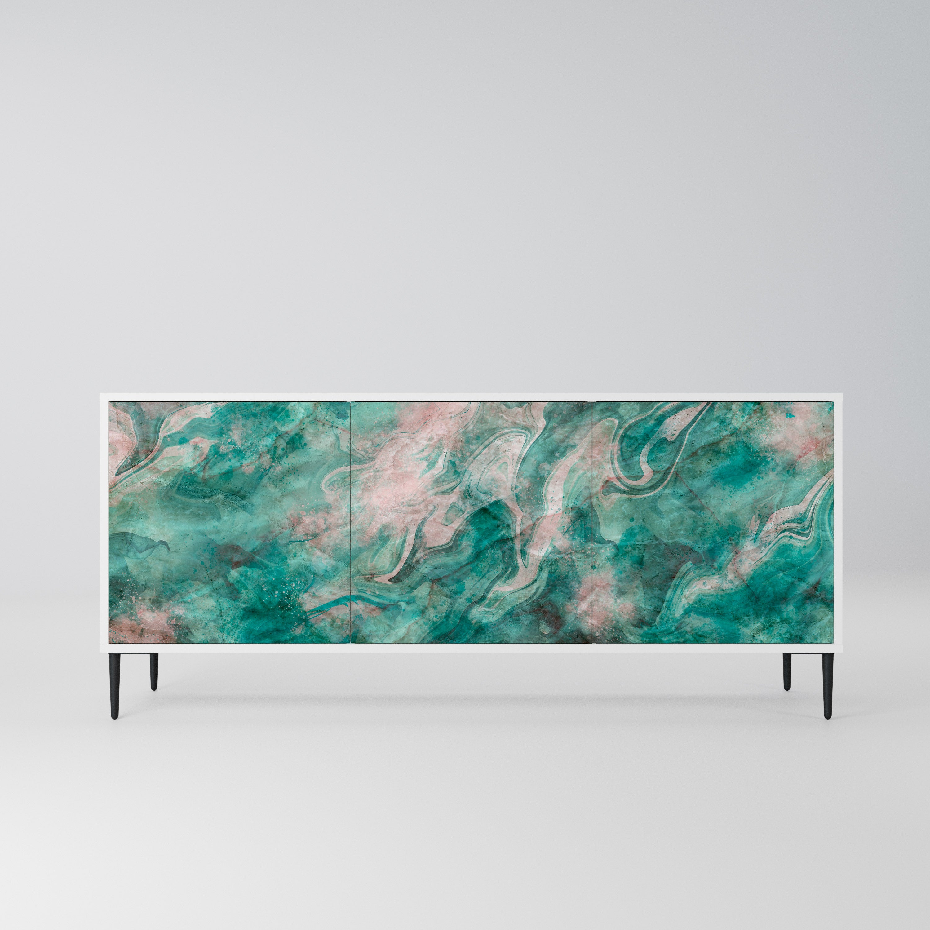 ABSTRACT ALCHEMY Komoda 3-drzwiowa korpus Biały
