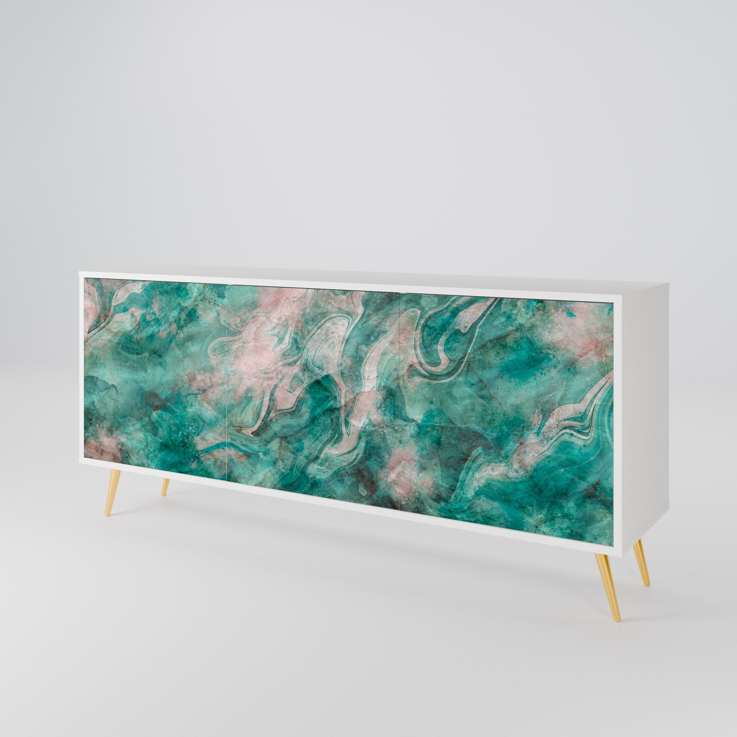 ABSTRACT ALCHEMY Komoda 3-drzwiowa korpus Biały