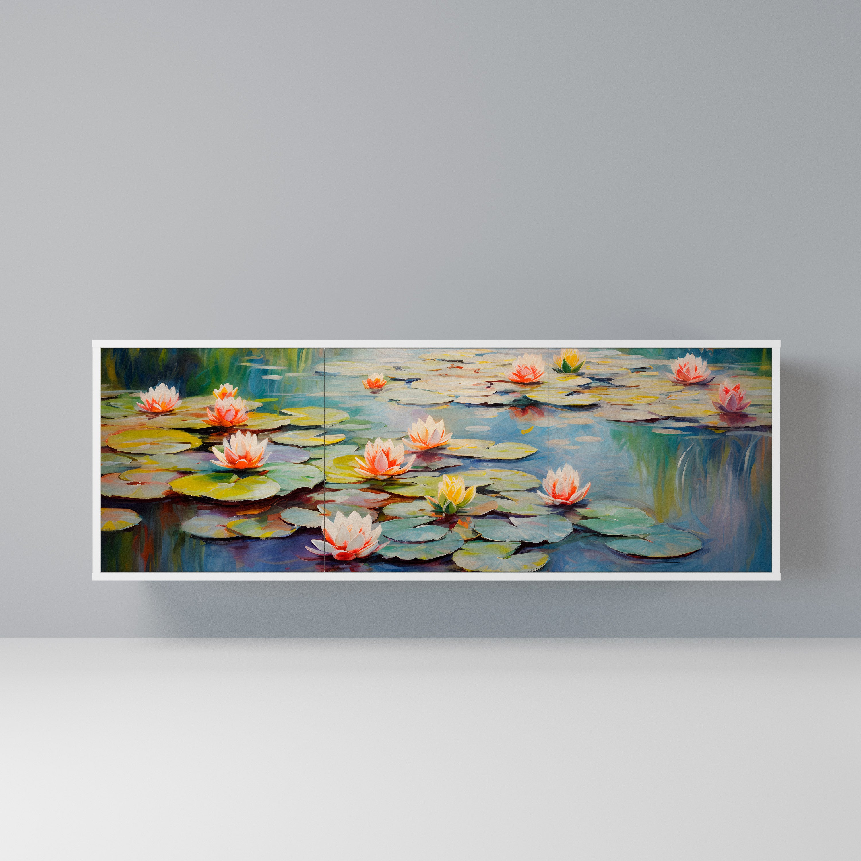 BLOOMING WATERS Komoda 3-drzwiowa korpus Biały