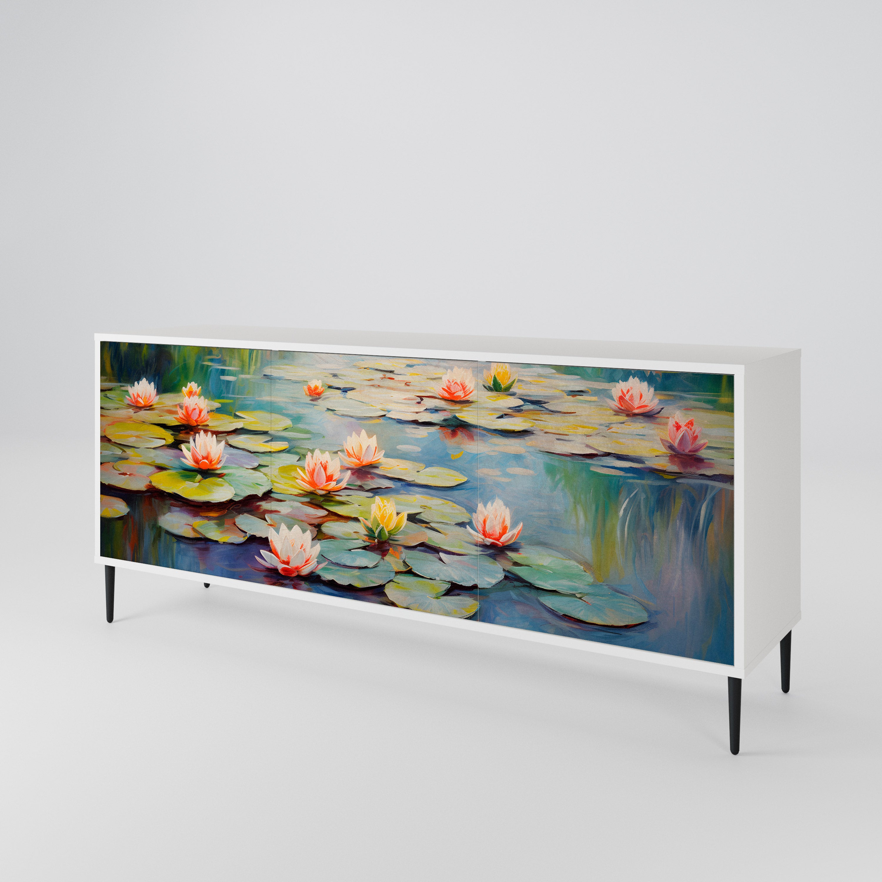 BLOOMING WATERS Komoda 3-drzwiowa korpus Biały