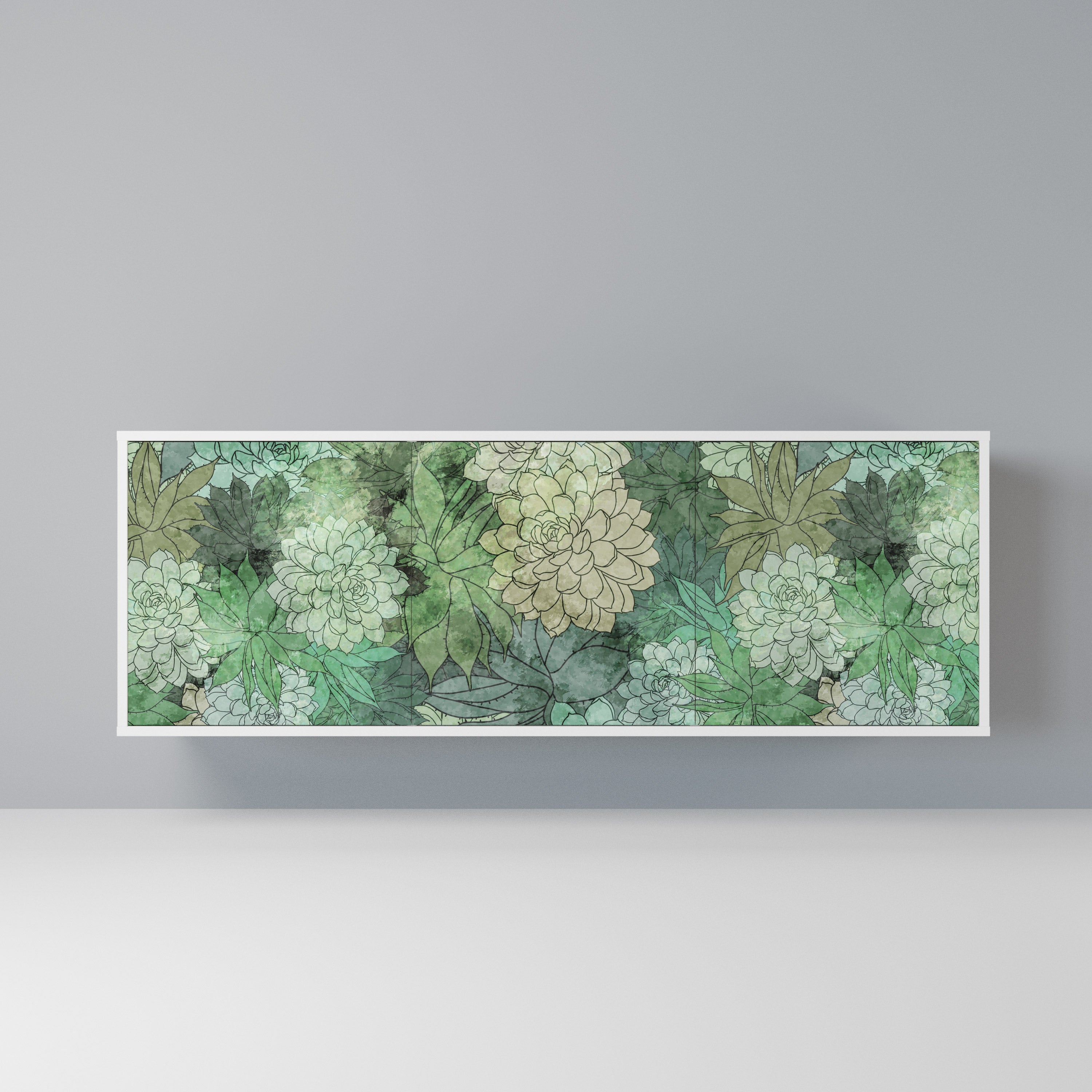 SUCCULENT CLUSTER Komoda 3-drzwiowa korpus Biały