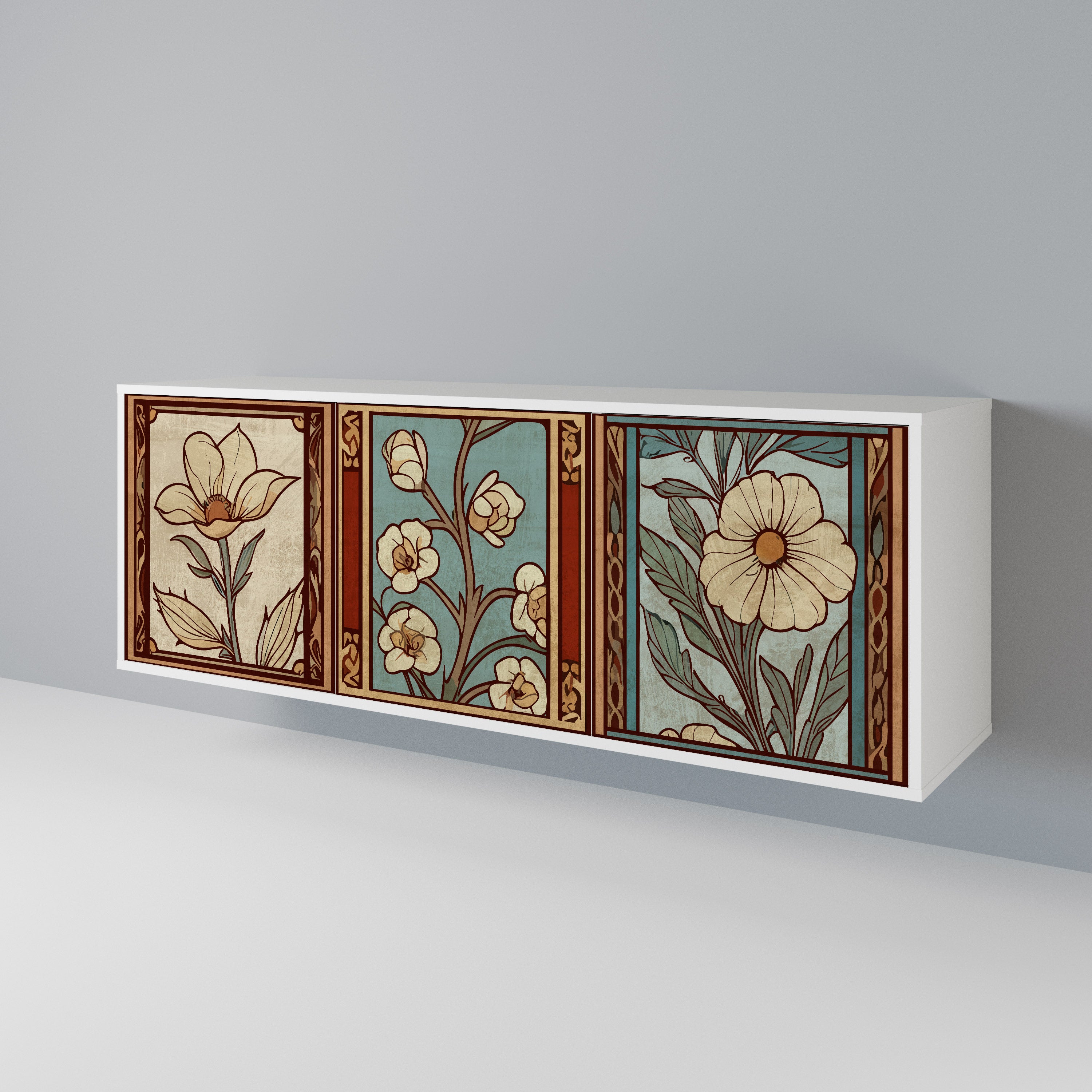 TIMELESS FLORA Komoda 3-drzwiowa korpus Biały