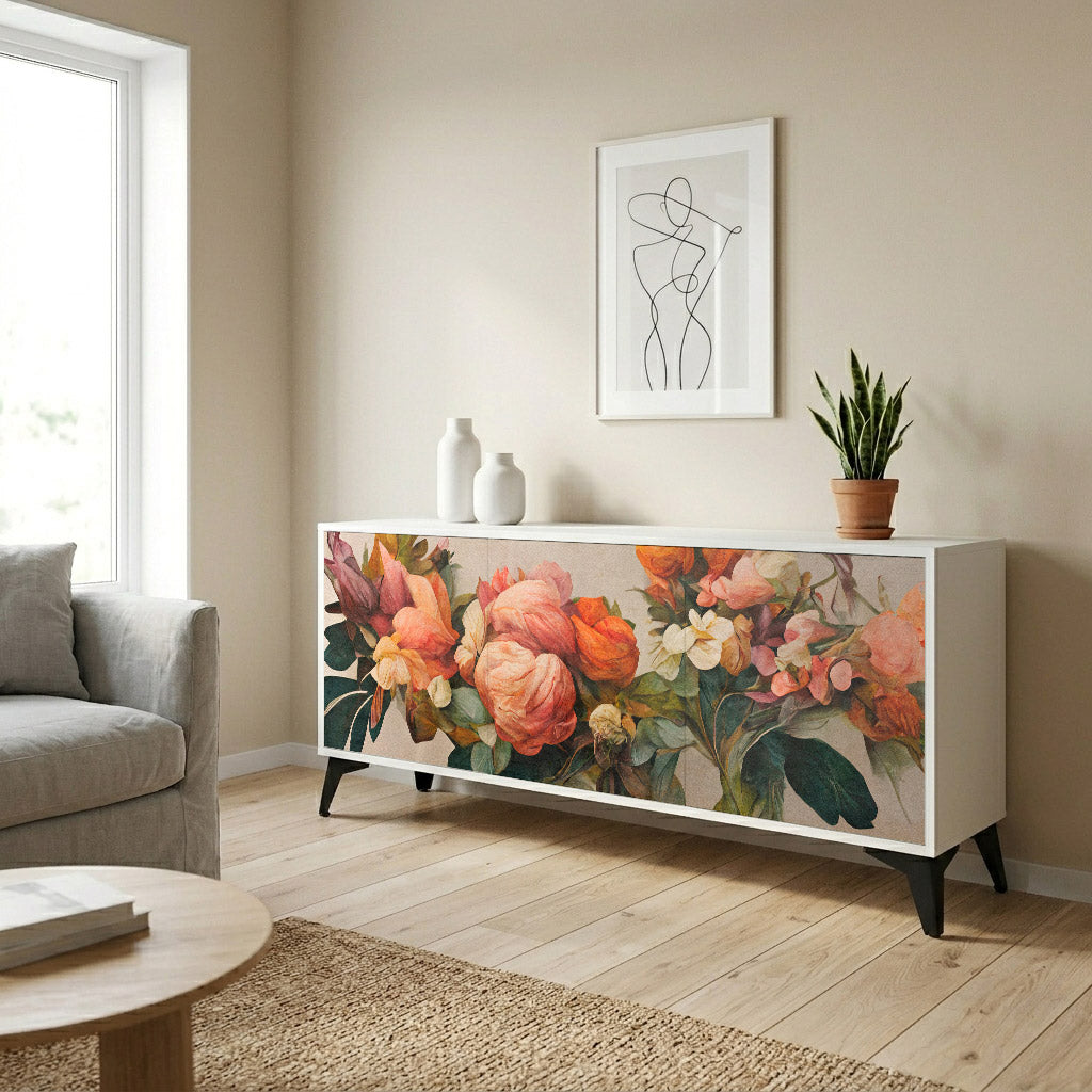 STYLISH BEAUTY Komoda 3-drzwiowa korpus Biały