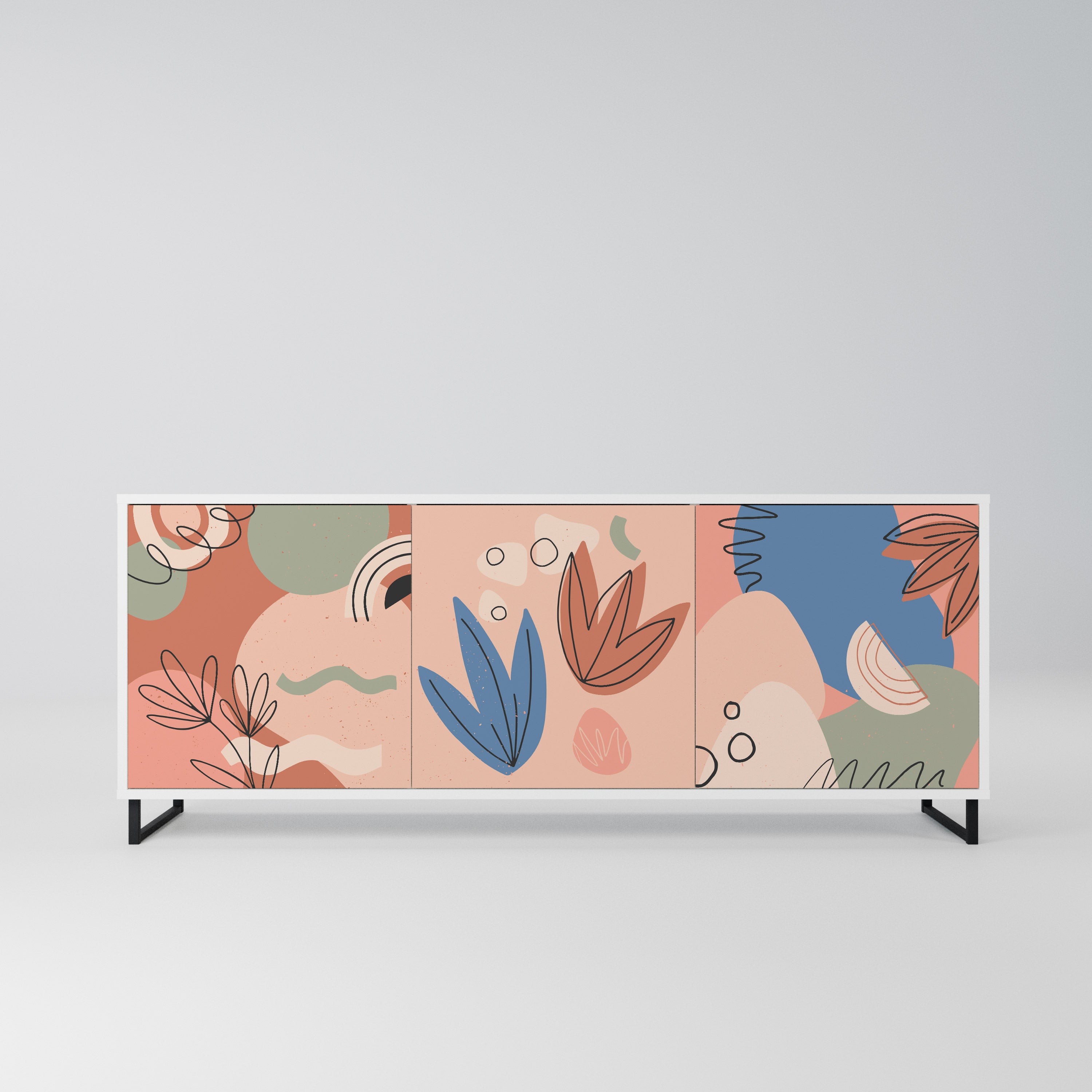 PASTEL DESTINY Komoda 3-drzwiowa korpus Biały