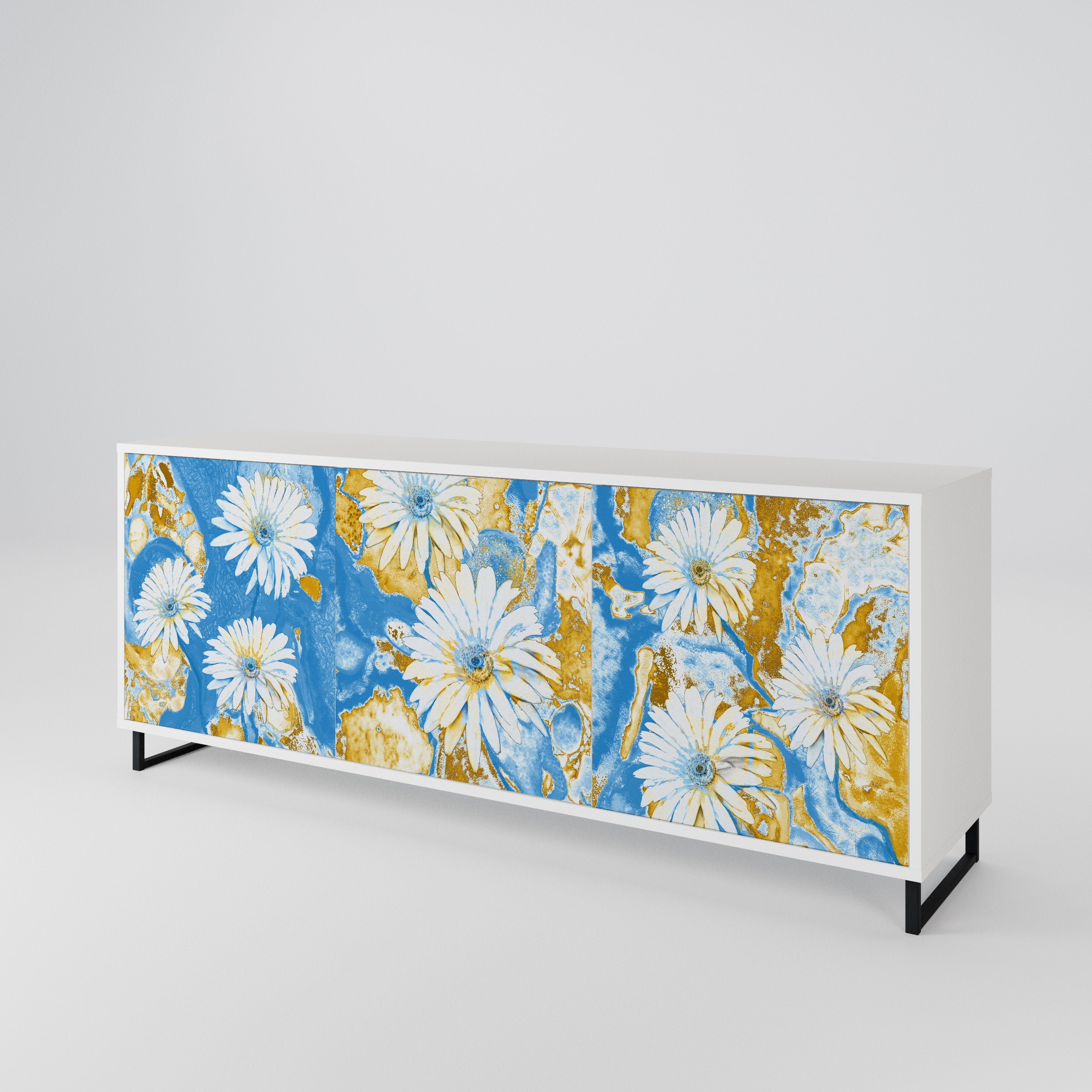 DAISY LUXE Komoda 3-drzwiowa korpus Biały
