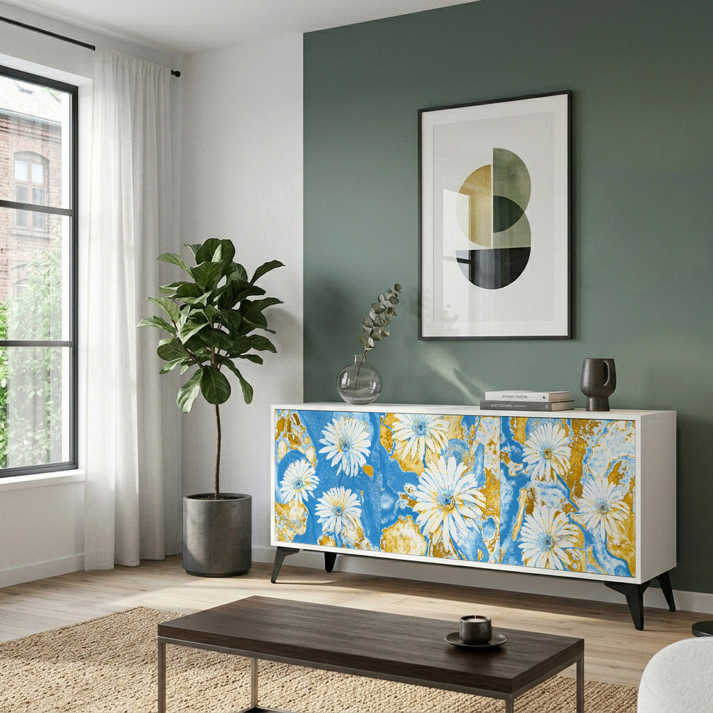 DAISY LUXE Komoda 3-drzwiowa korpus Biały