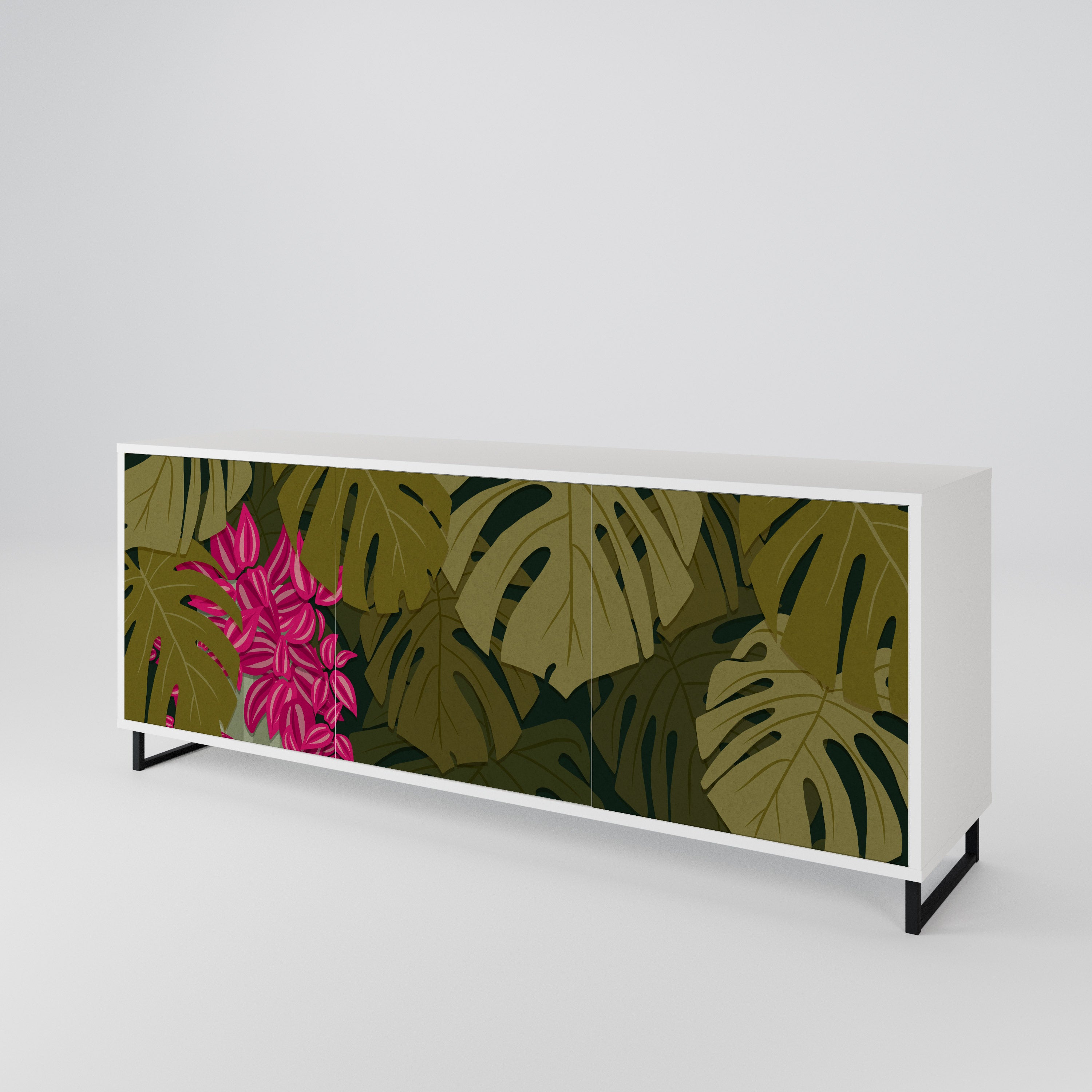 TROPICAL BEAUTY Komoda 3-drzwiowa korpus Biały