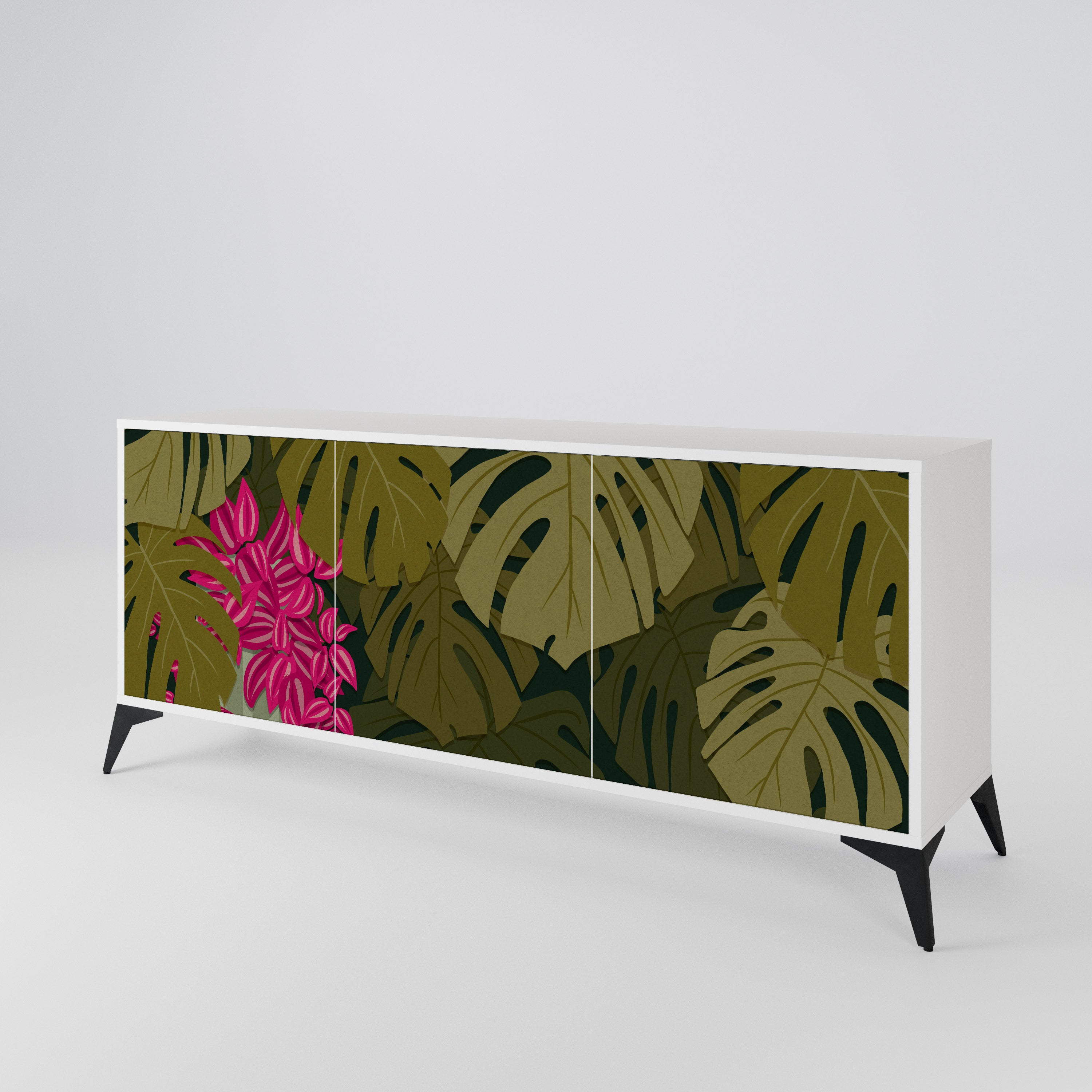 TROPICAL BEAUTY Komoda 3-drzwiowa korpus Biały