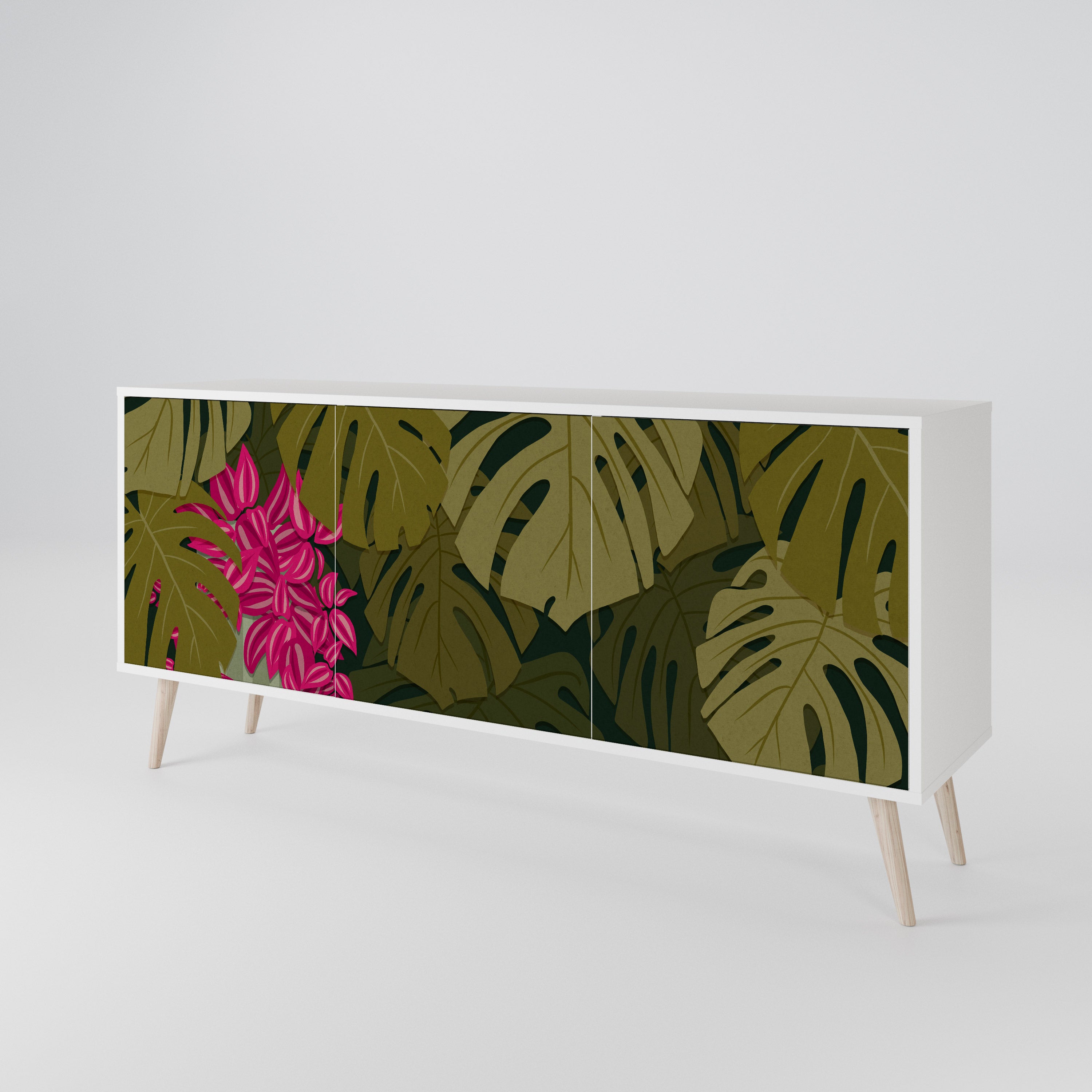 TROPICAL BEAUTY Komoda 3-drzwiowa korpus Biały