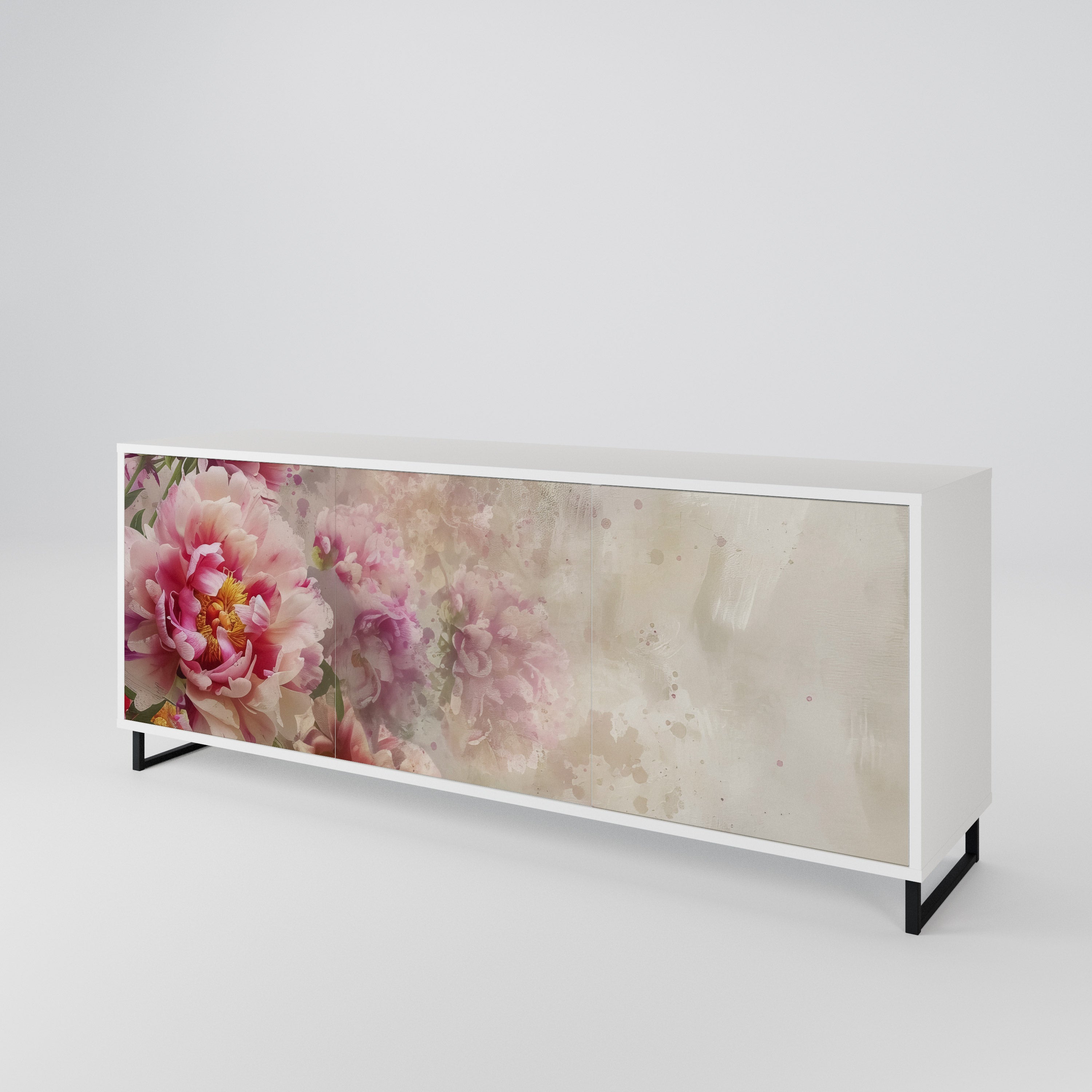 PEONY WHISPER Komoda 3-drzwiowa korpus Biały
