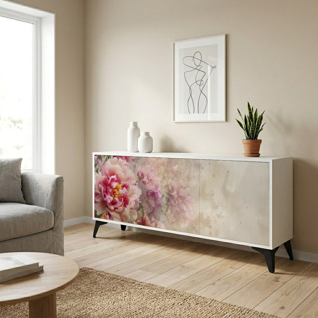 PEONY WHISPER Komoda 3-drzwiowa korpus Biały