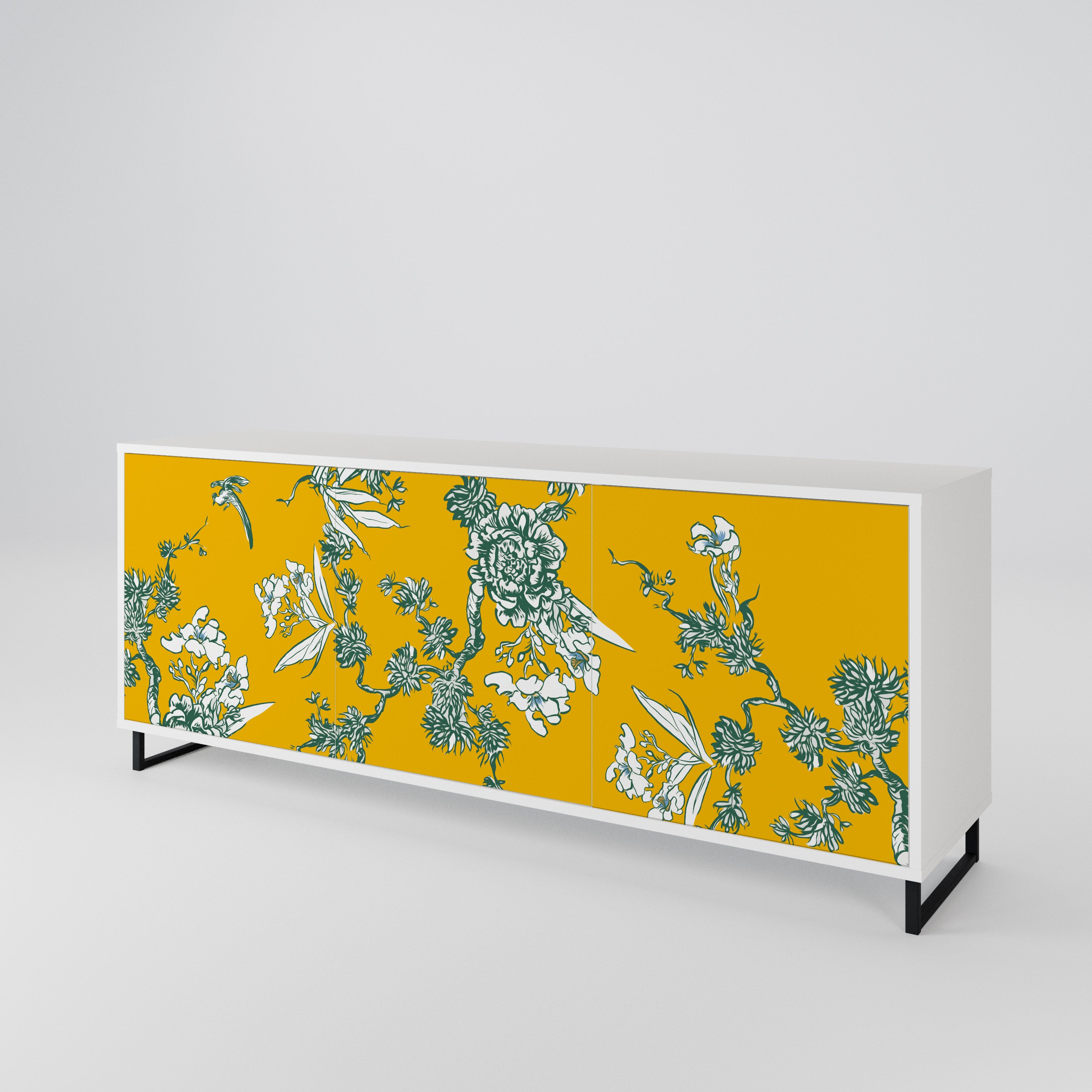 YELLOW CHINOISERIE Komoda 3-drzwiowa korpus Biały