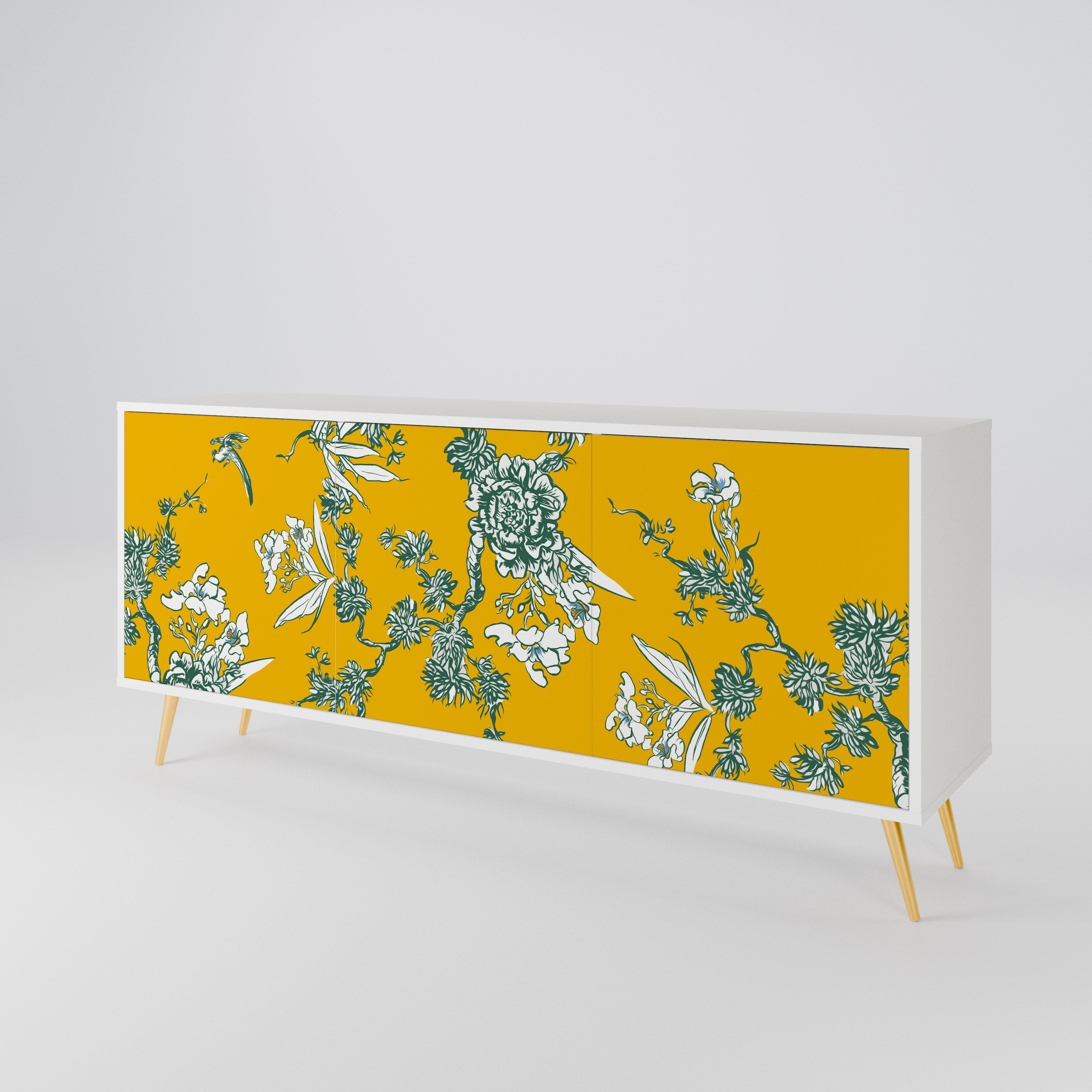 YELLOW CHINOISERIE Komoda 3-drzwiowa korpus Biały
