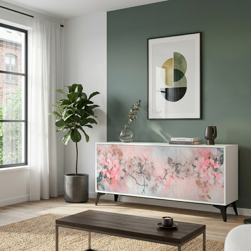 CHERRY BLOSSOM Komoda 3-drzwiowa korpus Biały