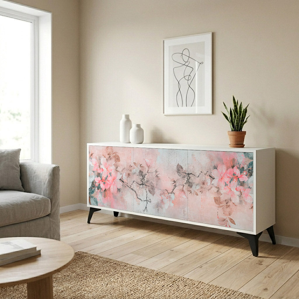 CHERRY BLOSSOM Komoda 3-drzwiowa korpus Biały