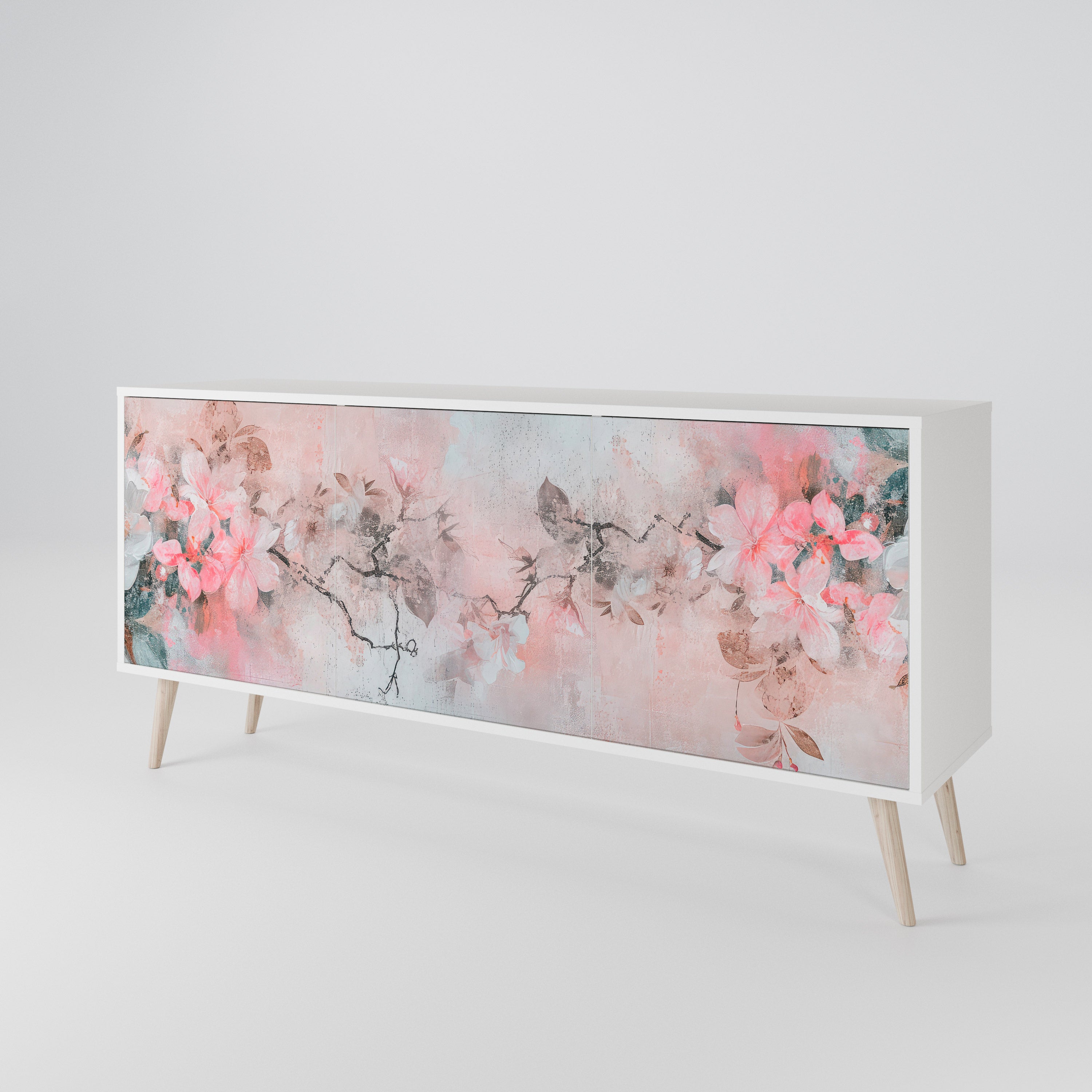 CHERRY BLOSSOM Komoda 3-drzwiowa korpus Biały
