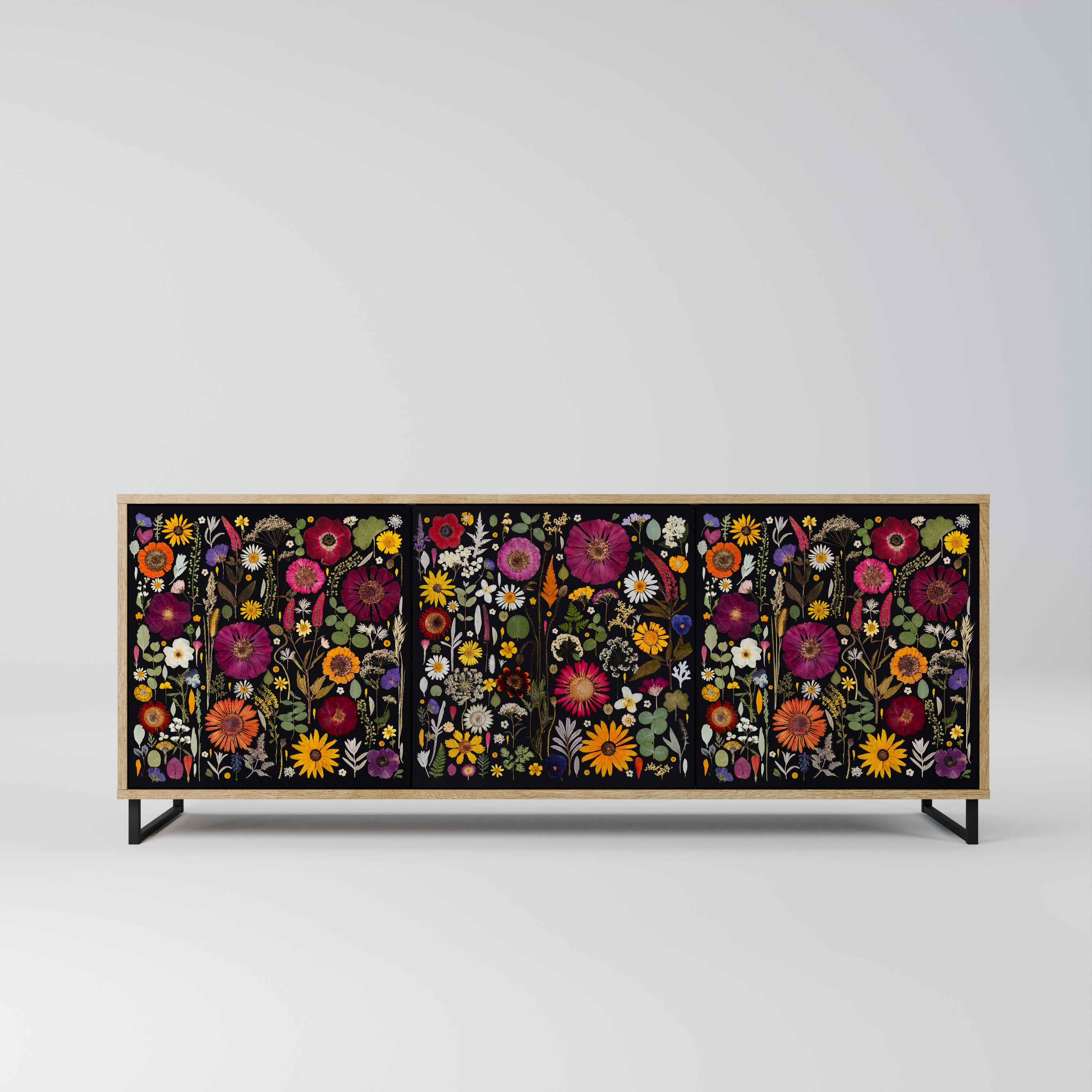 MIDNIGHT GARDEN Komoda 3-drzwiowa