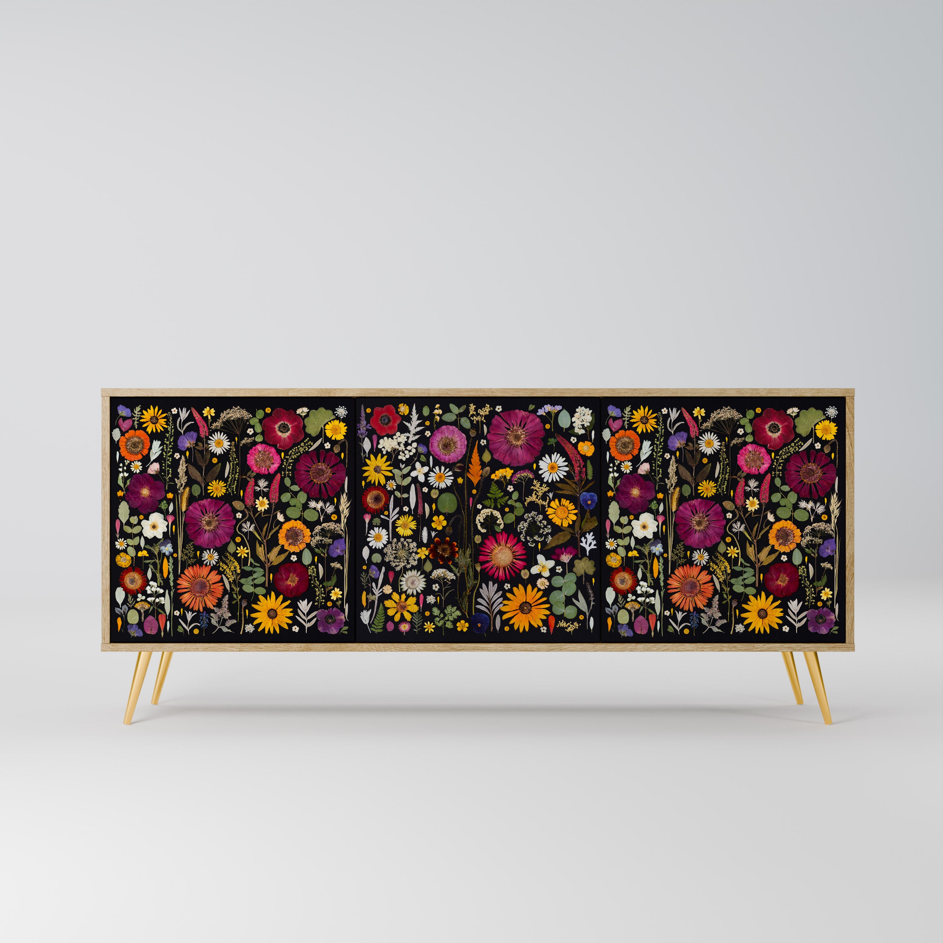 MIDNIGHT GARDEN Komoda 3-drzwiowa