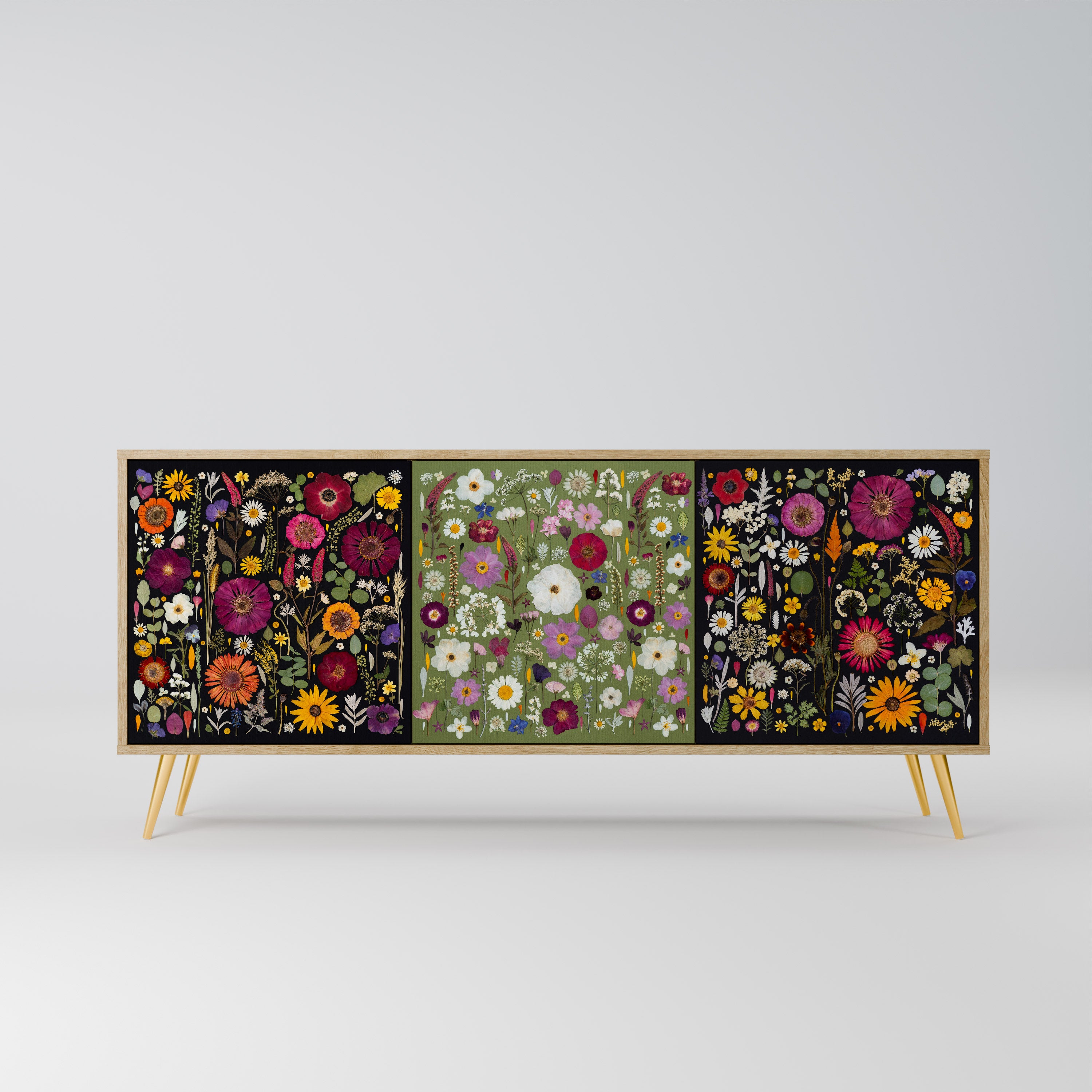 VERDANT GARDEN Komoda 3-drzwiowa