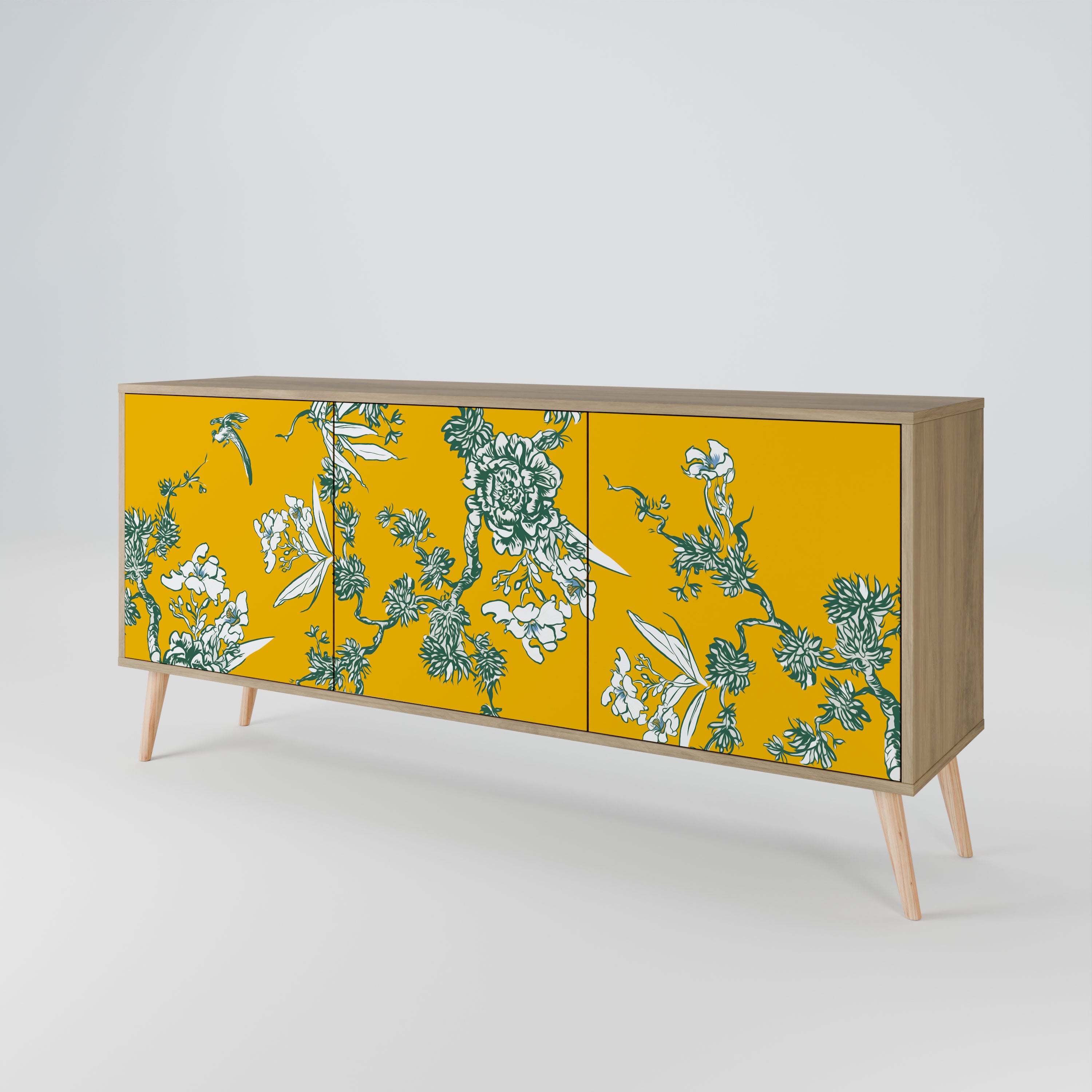 YELLOW CHINOISERIE Komoda 3-drzwiowa