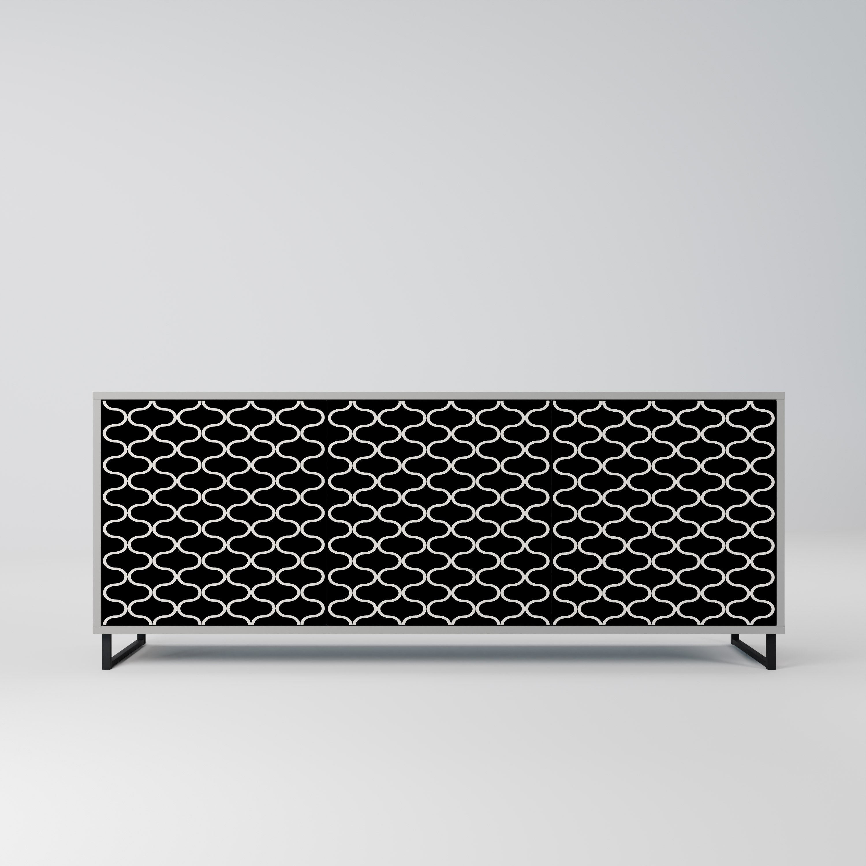 TESSELATED BLACKNESS Komoda 3-drzwiowa korpus Szary