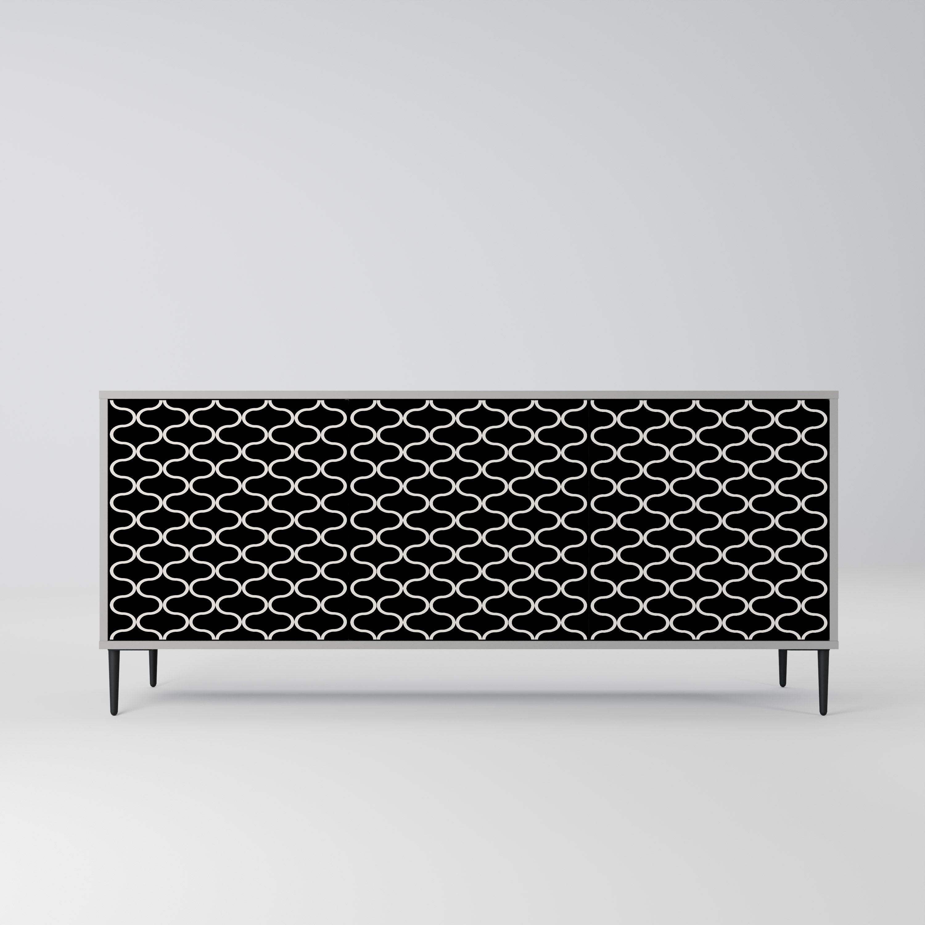 TESSELATED BLACKNESS Komoda 3-drzwiowa korpus Szary