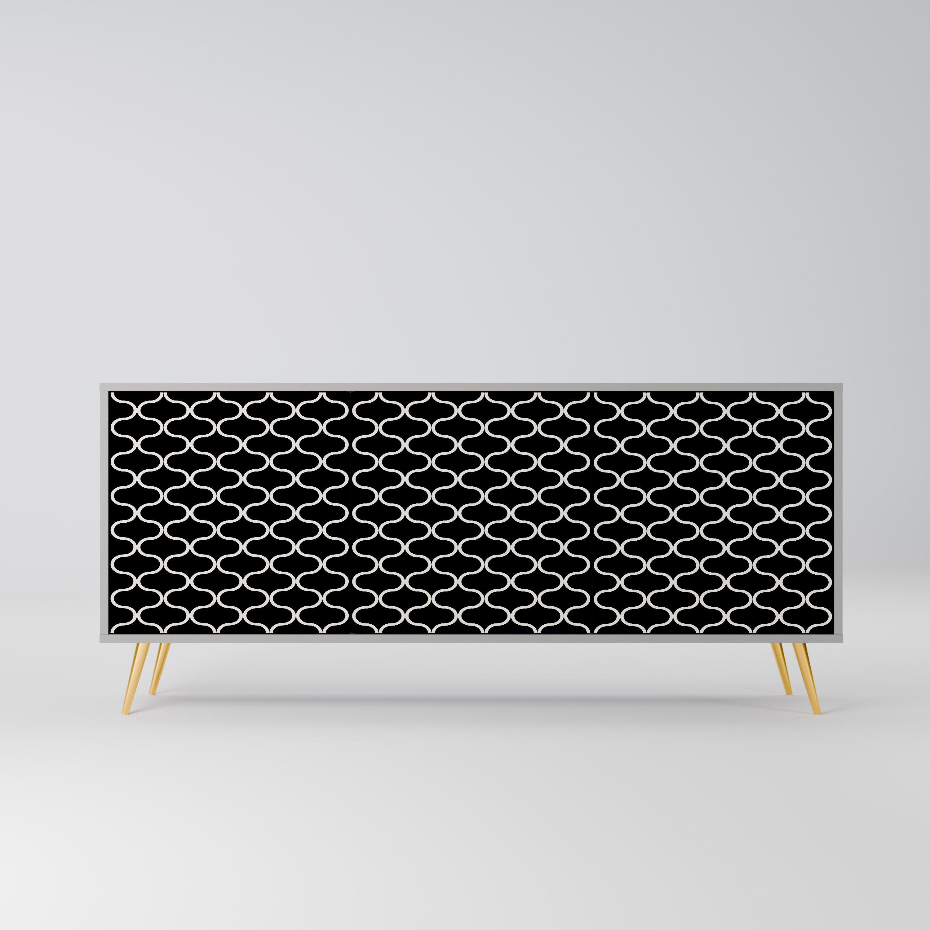 TESSELATED BLACKNESS Komoda 3-drzwiowa korpus Szary