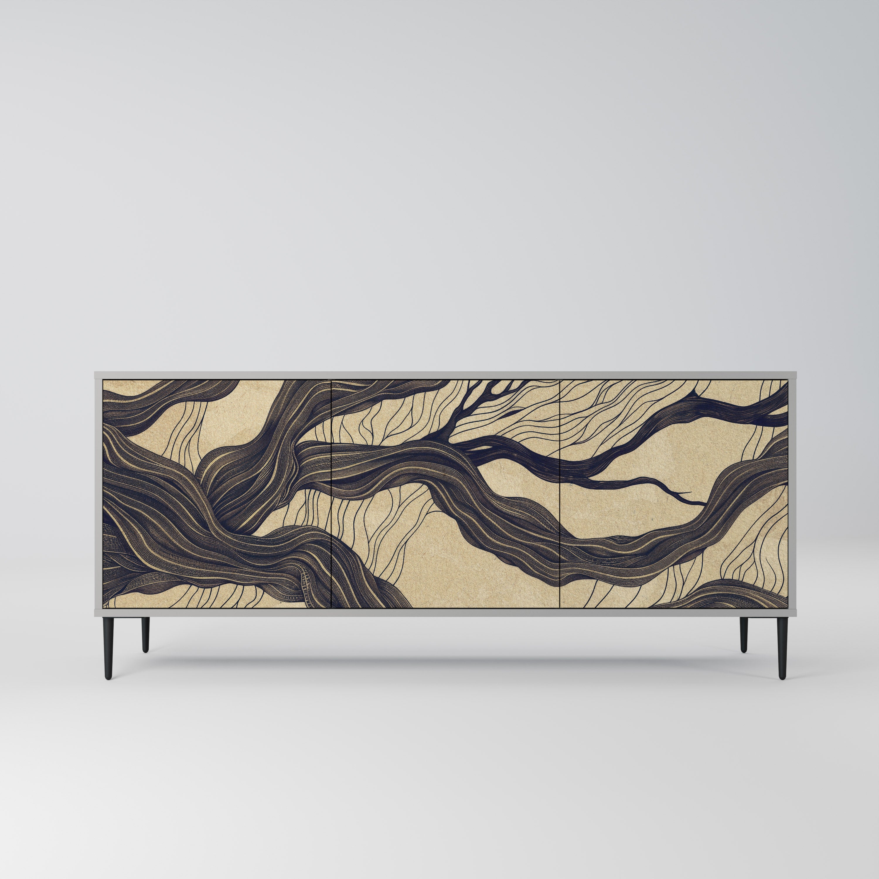 UNIFIED FRAGMENTS Komoda 3-drzwiowa korpus Szary