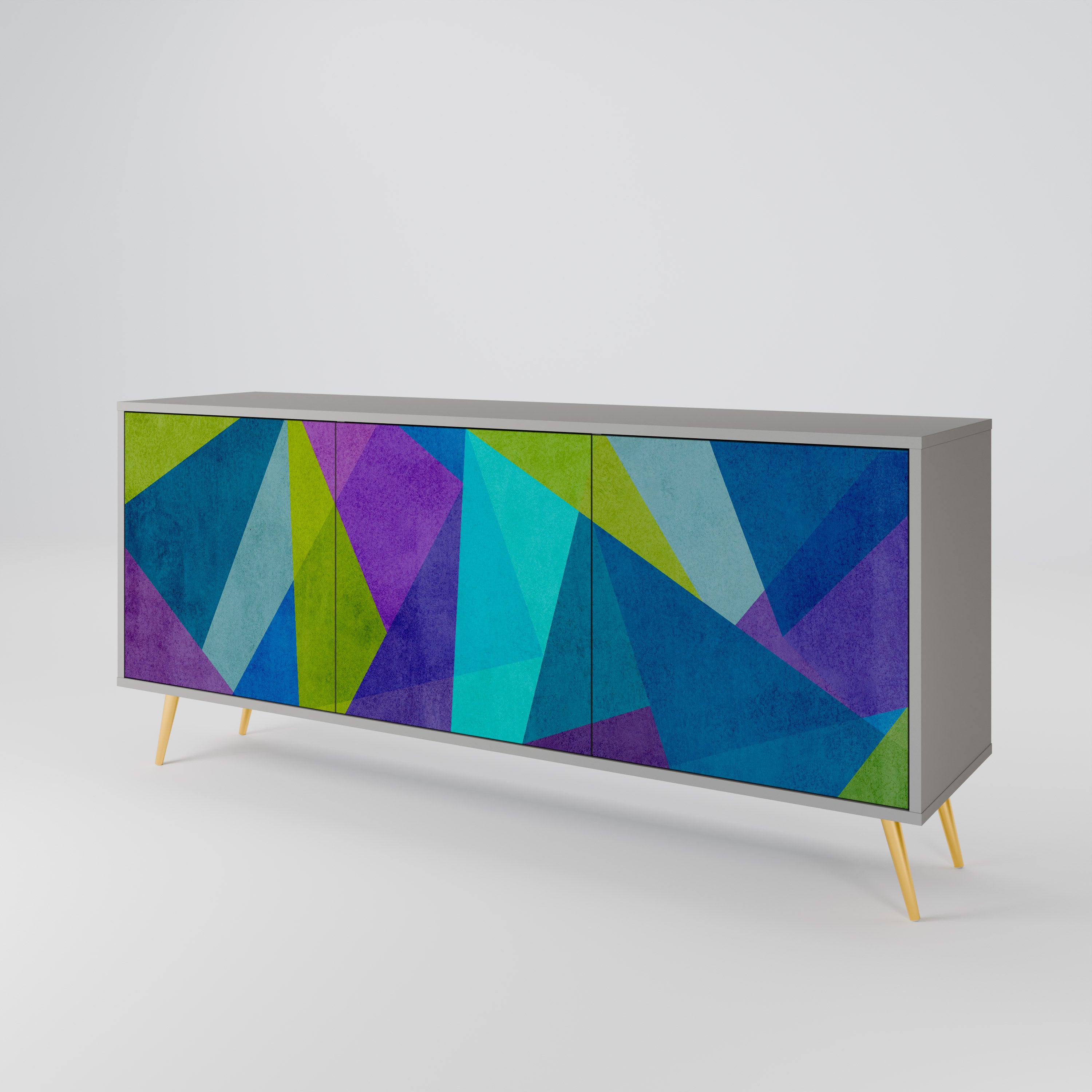 COLD SHOWCASE Komoda 3-drzwiowa korpus Szary