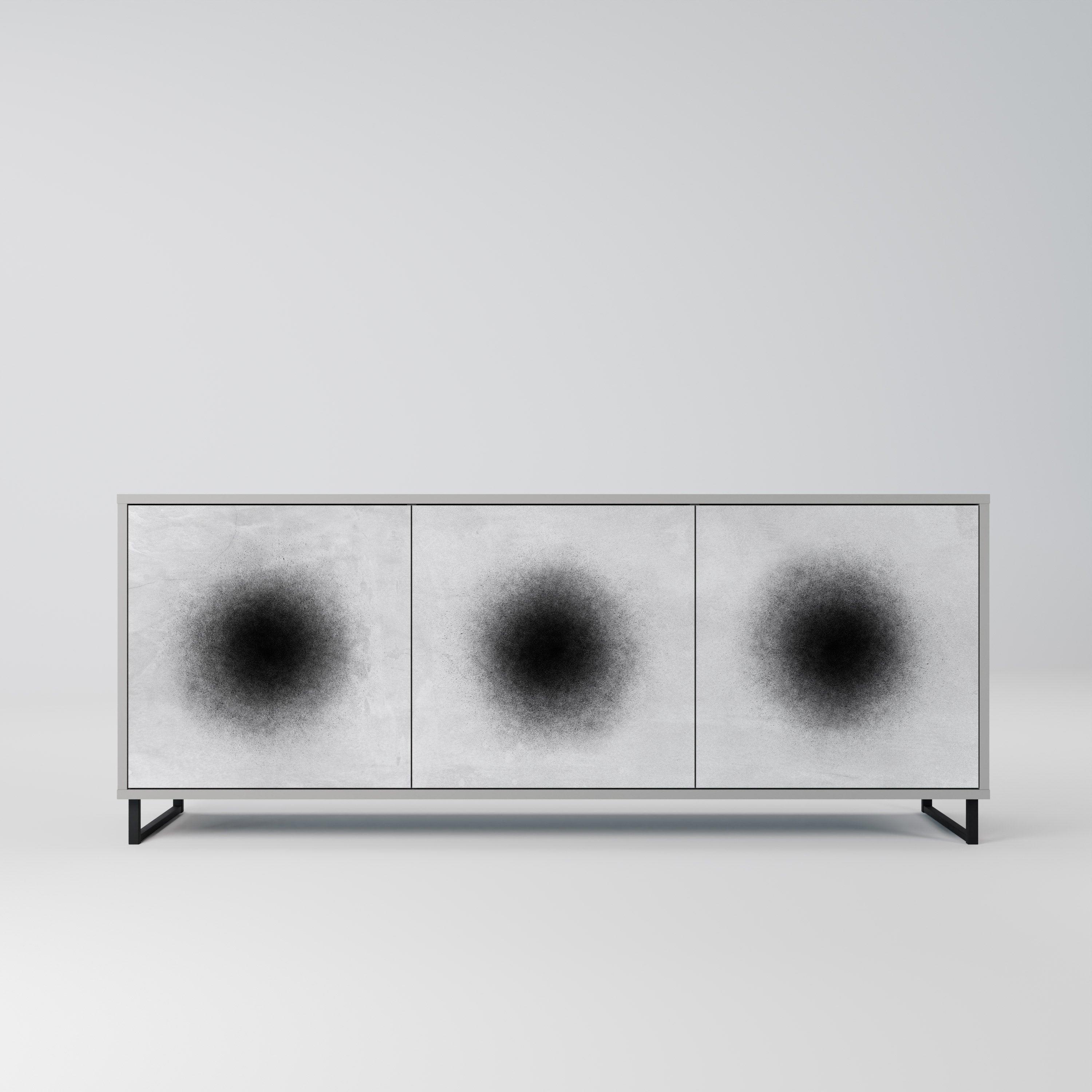 BLACK HOLE Komoda 3-drzwiowa korpus Szary
