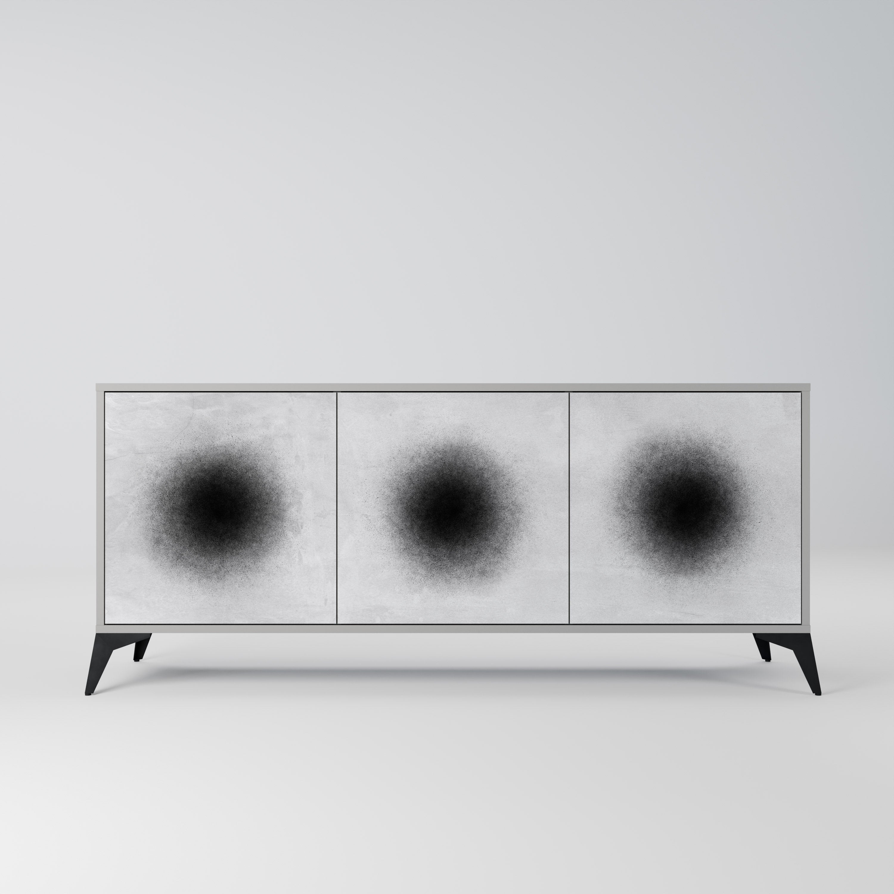 BLACK HOLE Komoda 3-drzwiowa korpus Szary