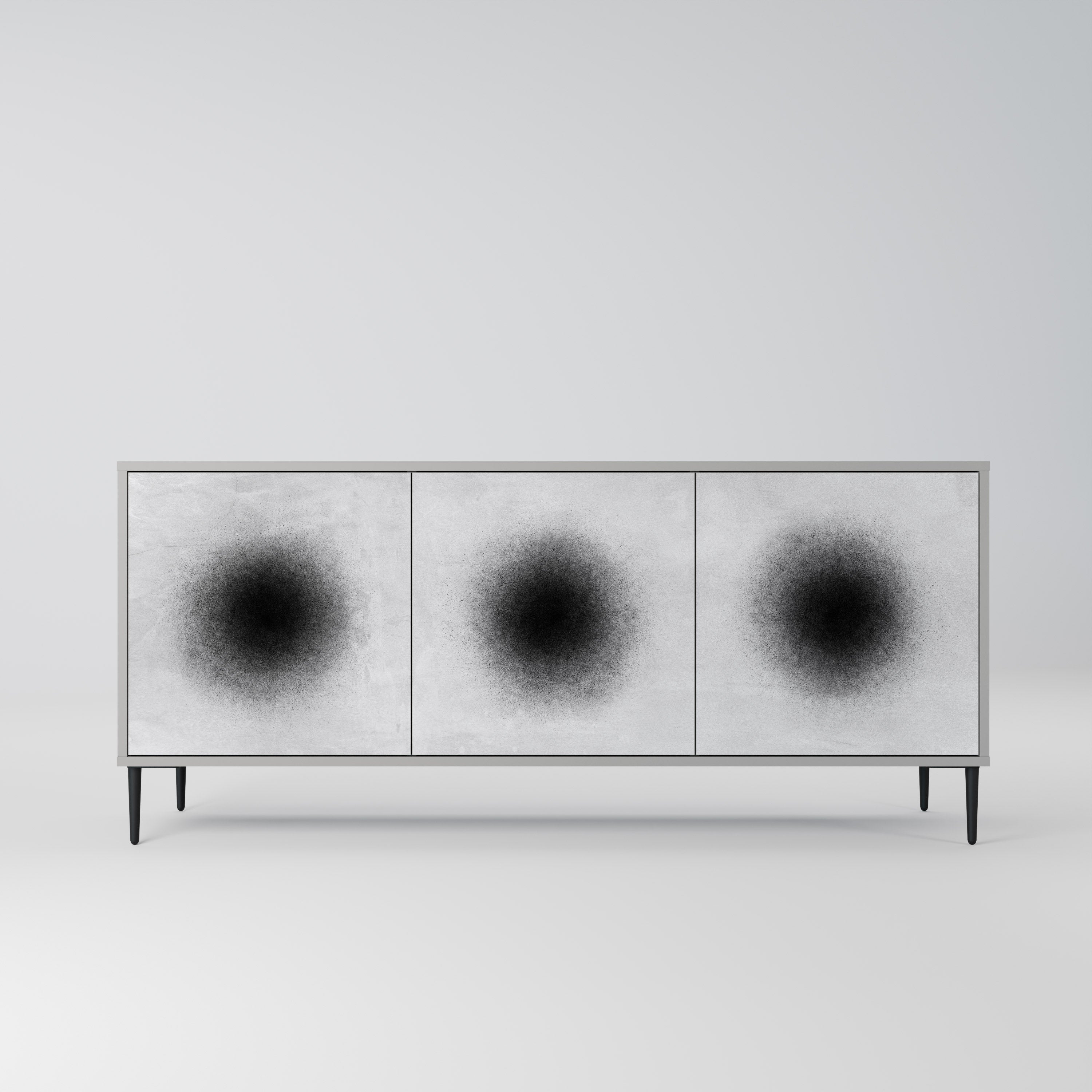 BLACK HOLE Komoda 3-drzwiowa korpus Szary