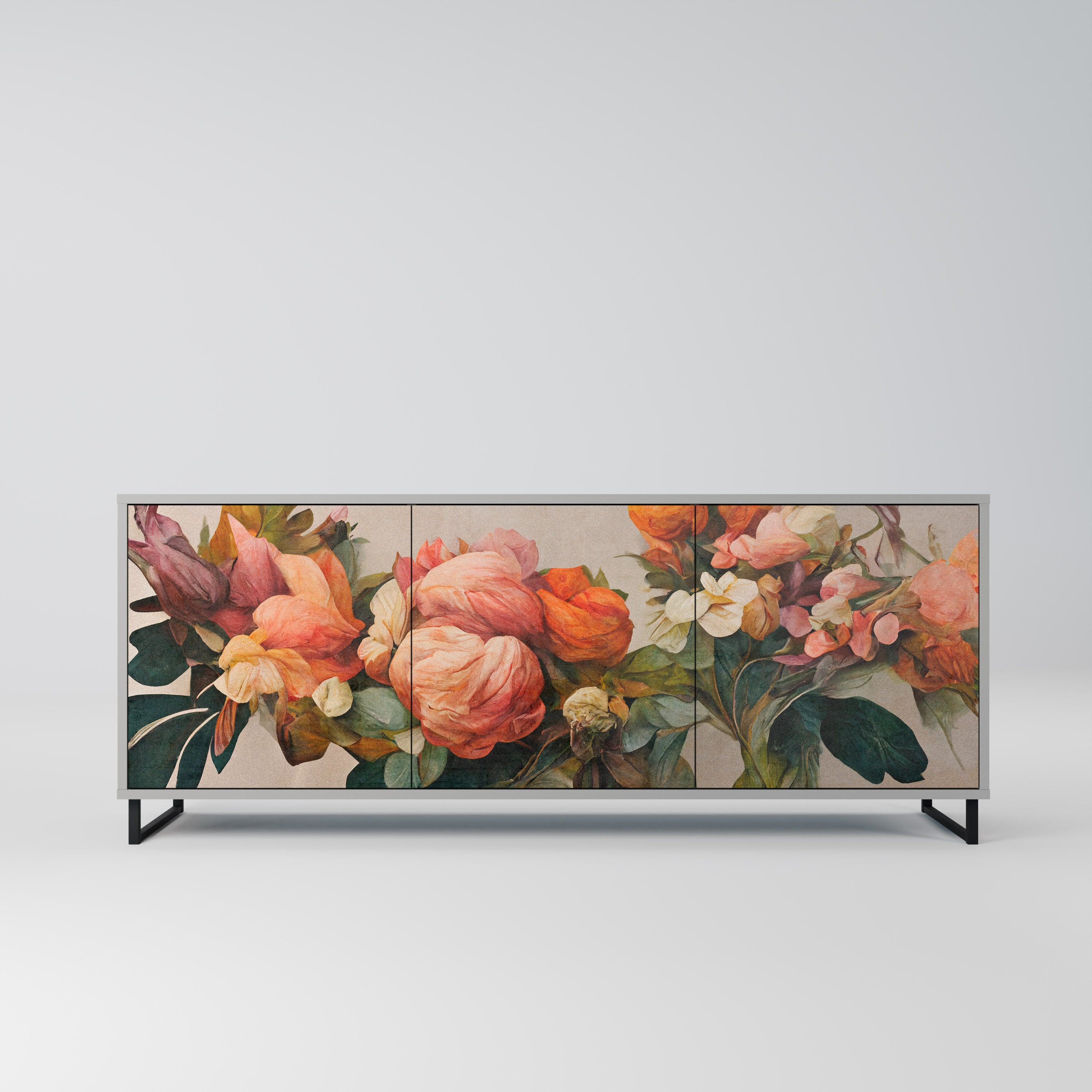 STYLISH BEAUTY Komoda 3-drzwiowa korpus Szary