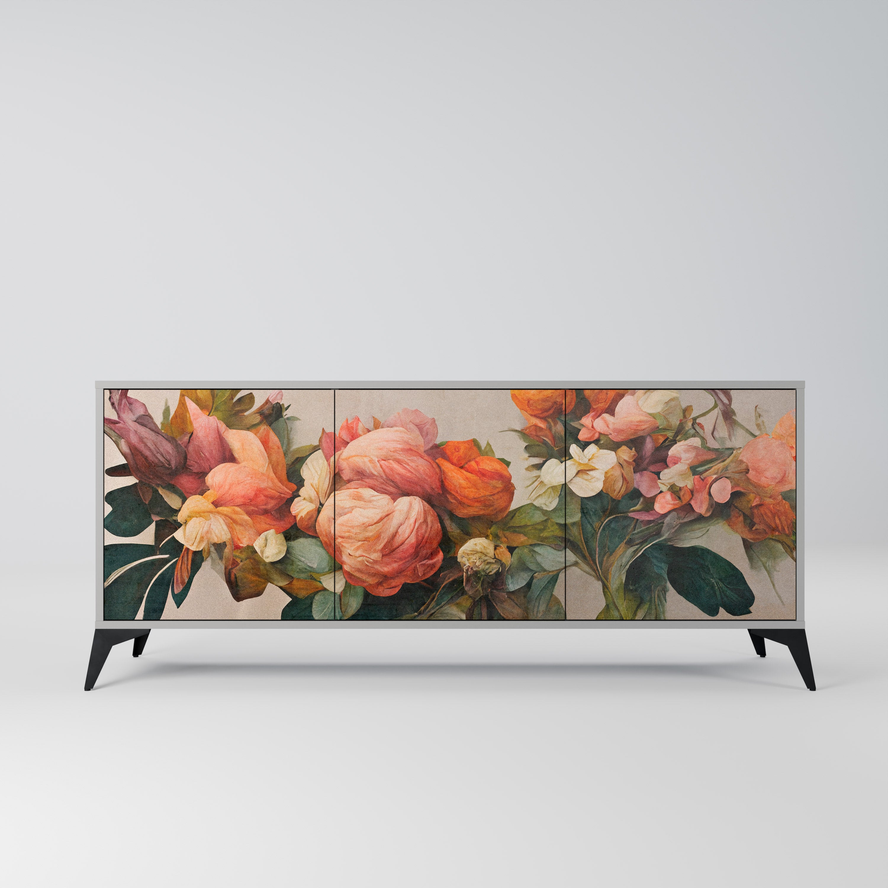 STYLISH BEAUTY Komoda 3-drzwiowa korpus Szary