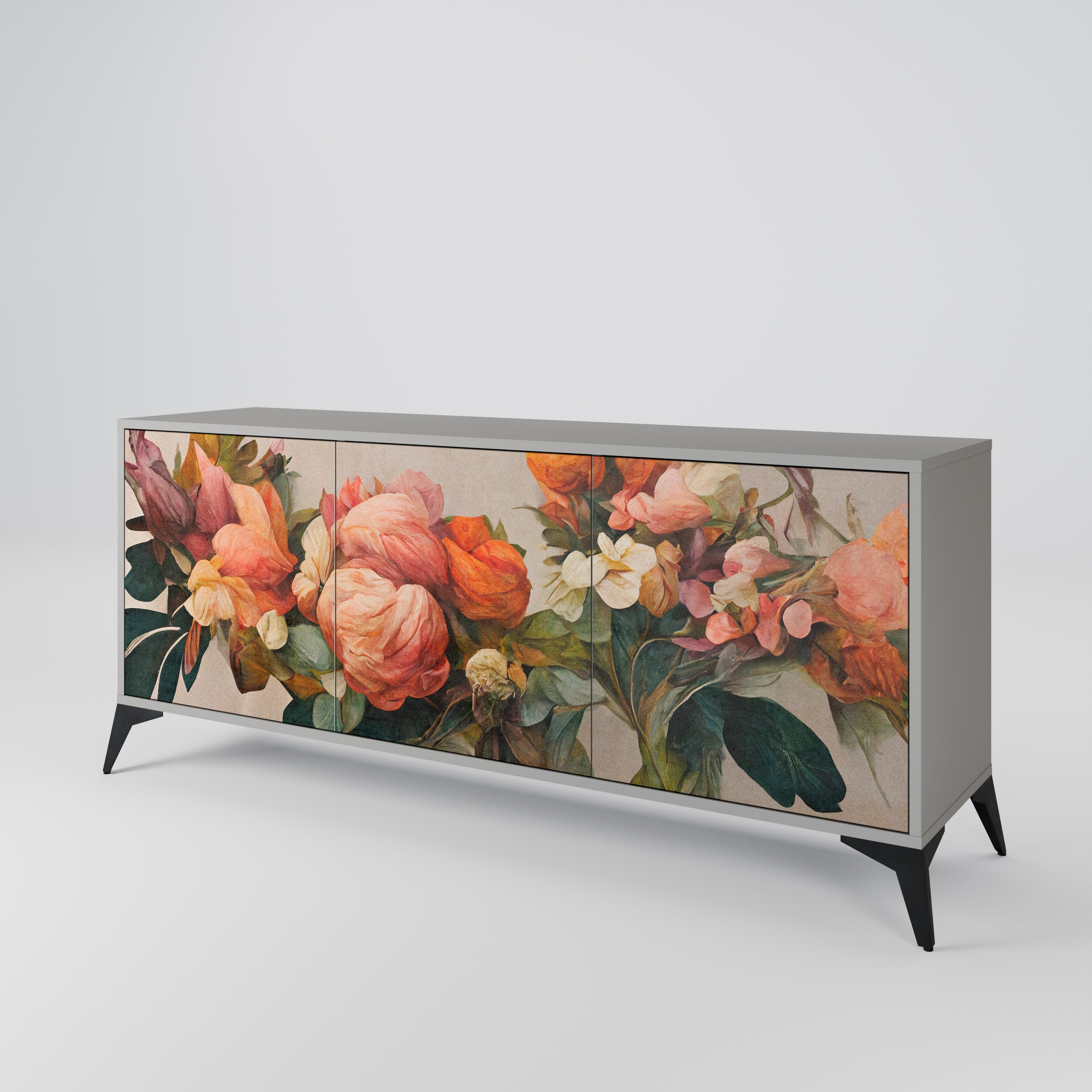 STYLISH BEAUTY Komoda 3-drzwiowa korpus Szary
